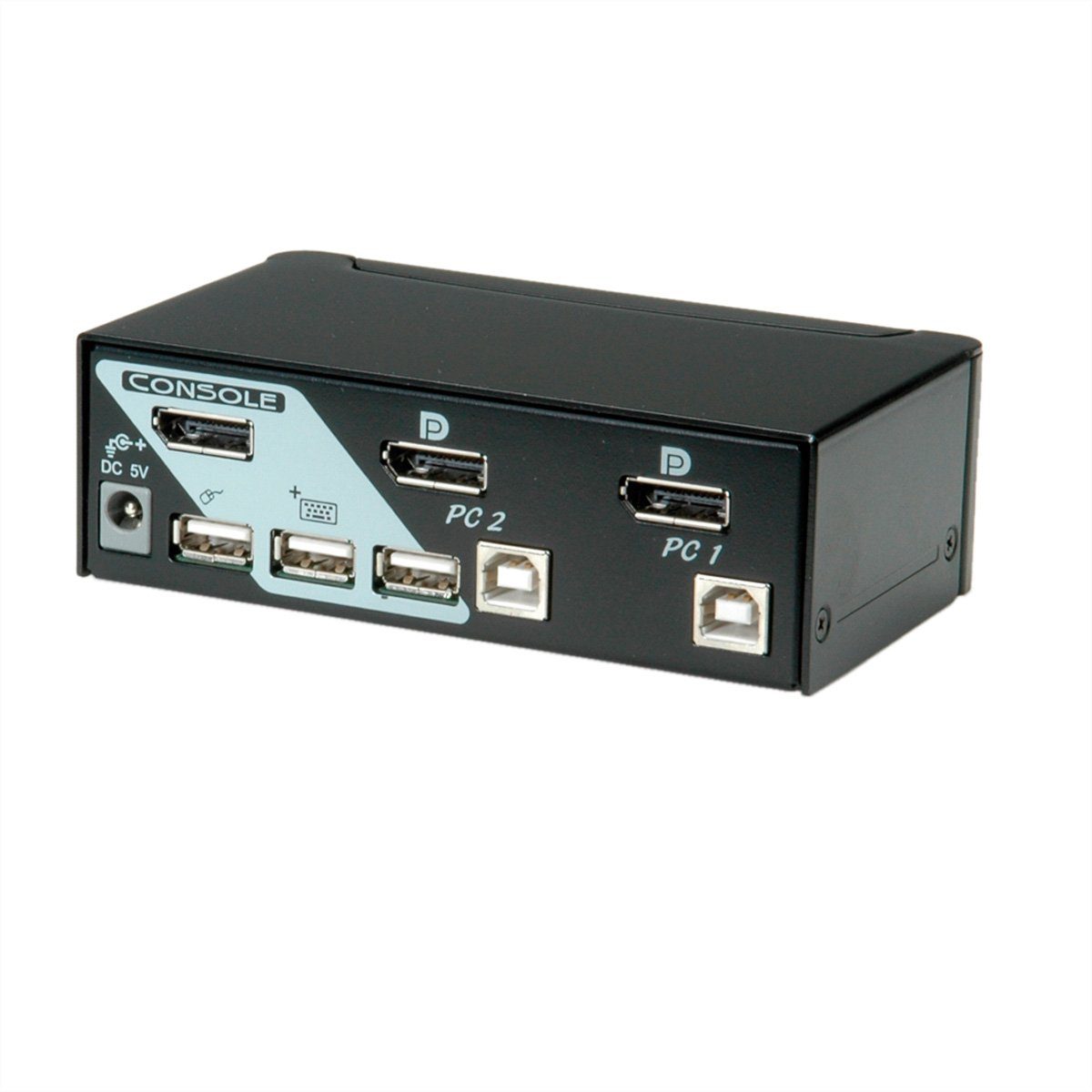 DisplayPort USB 2.0 KVM Switch, 1 User - 2 PC Computer-Adapter