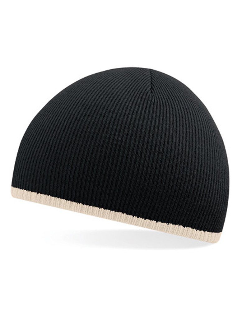 Goodman Design Strickmütze Beanie Pull on Mütze Weiches Polyacryl (Soft Touch), Doppellagiger Strick Black Stone