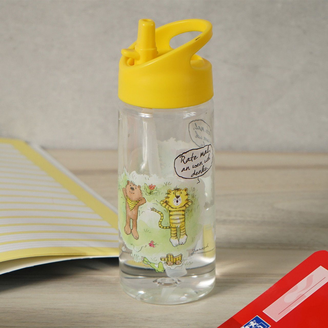 Geda Labels GmbH Trinkflasche Janosch Träumer, Gelb, 480ml, nicht spülmaschinengeeignet