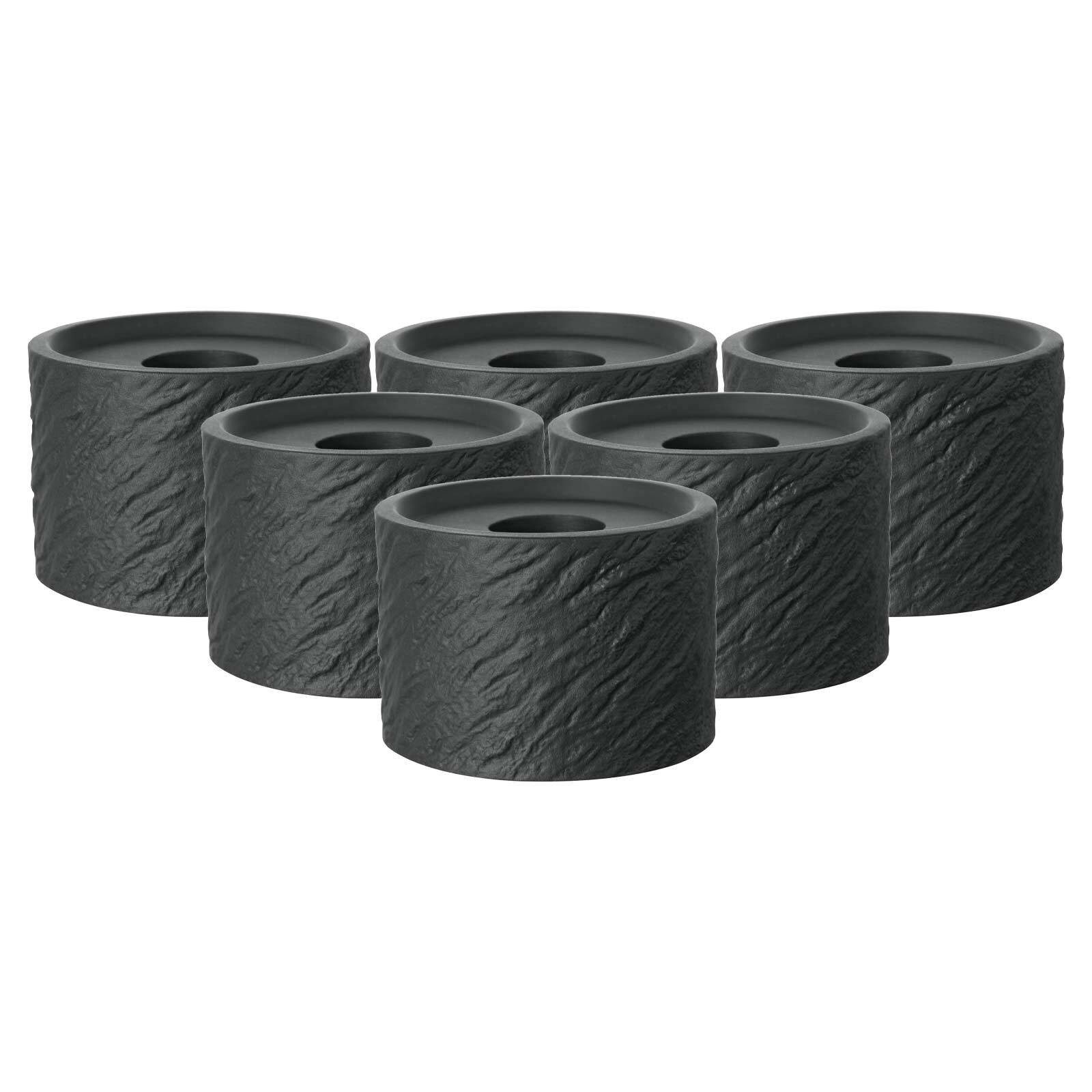 Villeroy & Boch Teelichthalter Manufacture Rock Home Kerzenhalter ø 6,3 cm (6x Kerzenhalter, 6 St)