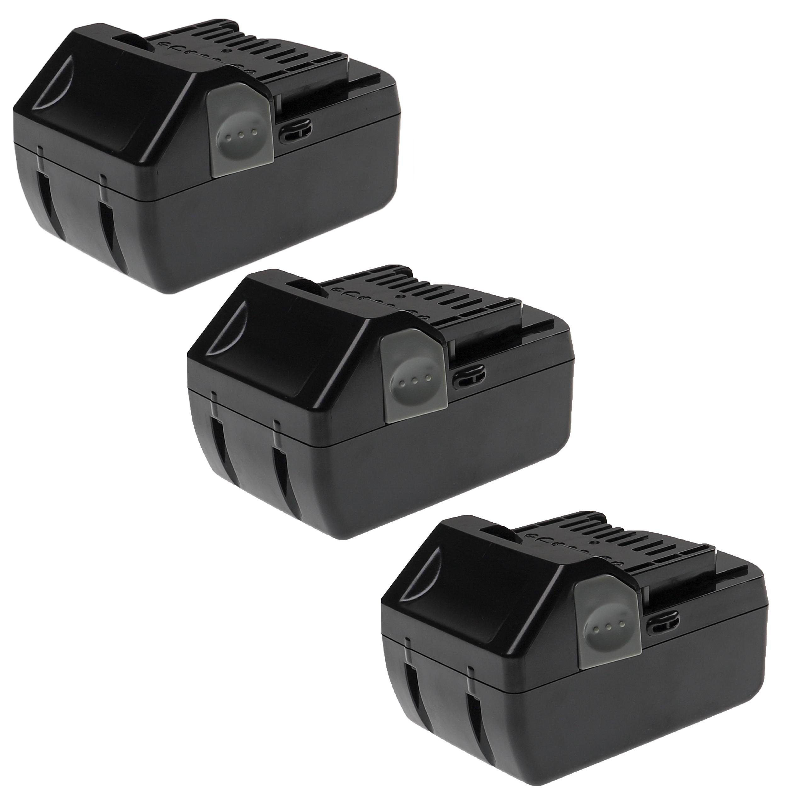 Extensilo Akku passend für Hitachi Hikoki R 18DSL, G 18DSL, UB 18DSL, UB 18DAL, Akku Akku Li-Ion 5000 mAh (18 V, 3 St), Leistungsfähige Austausch-Akkus für Werkzeug Powertools, Staubsauger