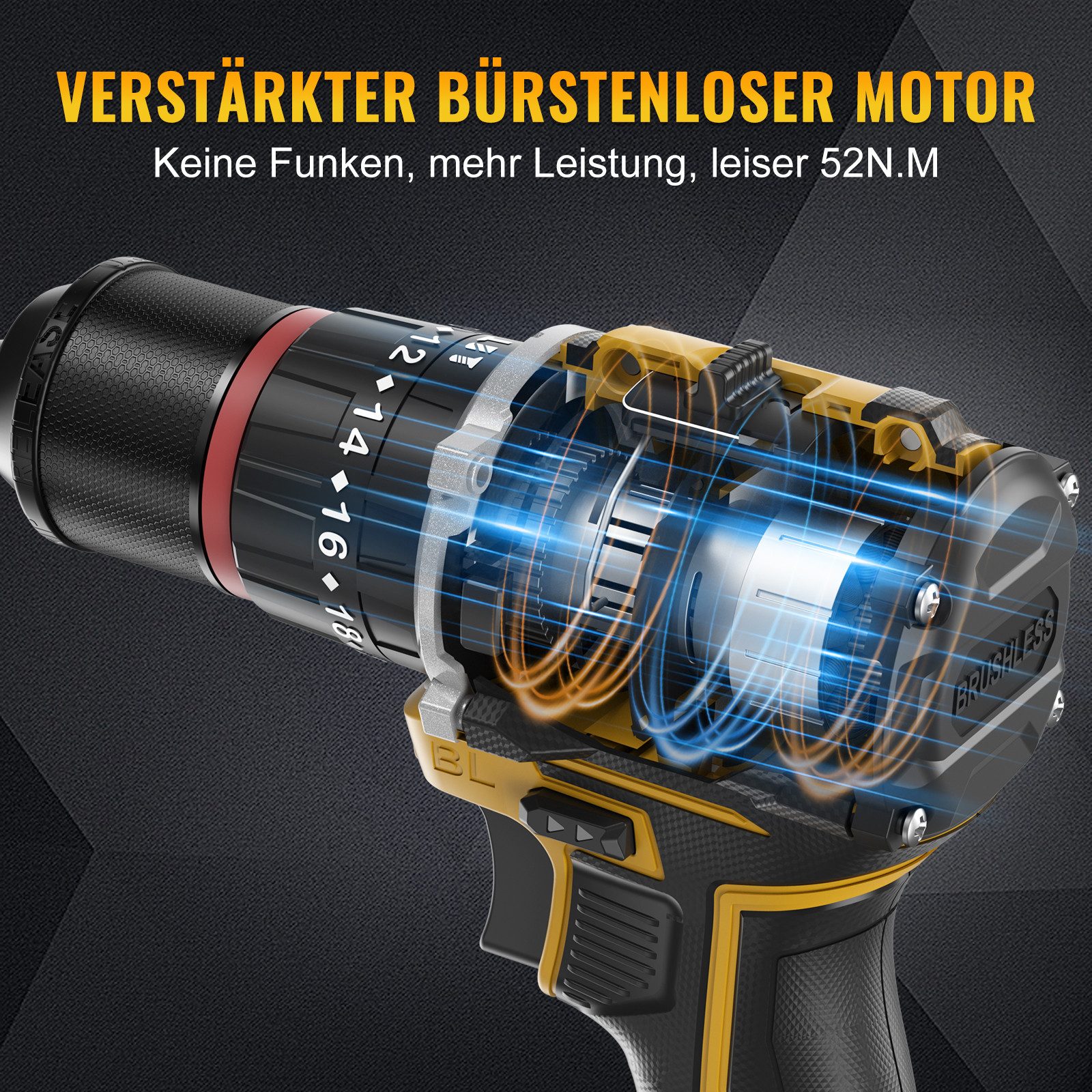 CONENTOOL Akku-Bohrschrauber Akkuschrauber Set Akku Bohrschrauber günstig online kaufen