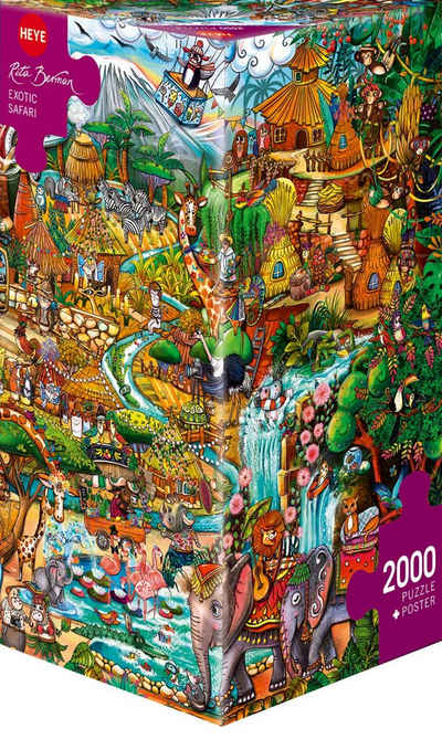 HEYE Puzzle Exotic Safari / Berman, 2000 Puzzleteile, Made in Europe
