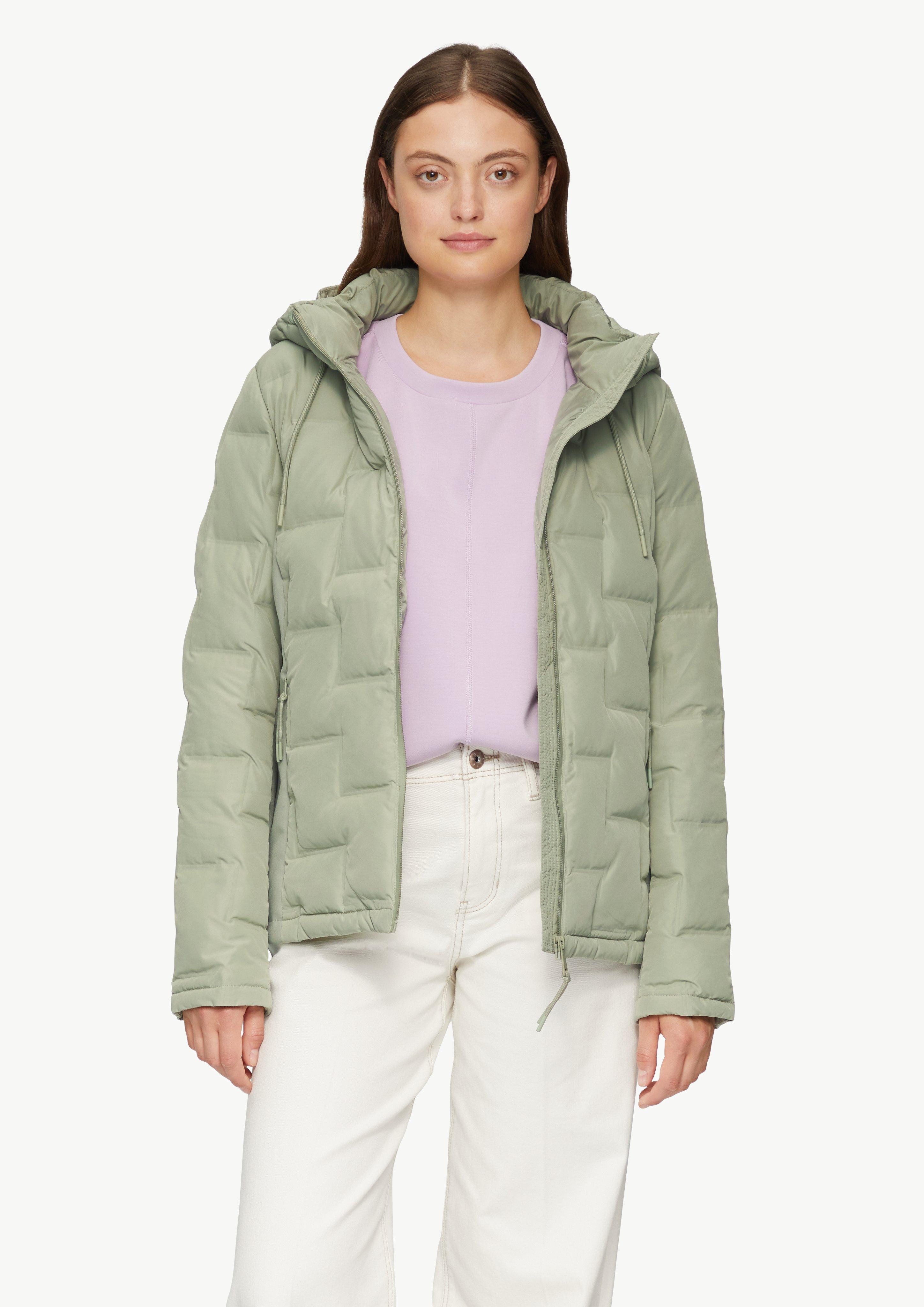 Funktionsjacke Leicht wattierte Jacke im Fabricmix mit Prägung