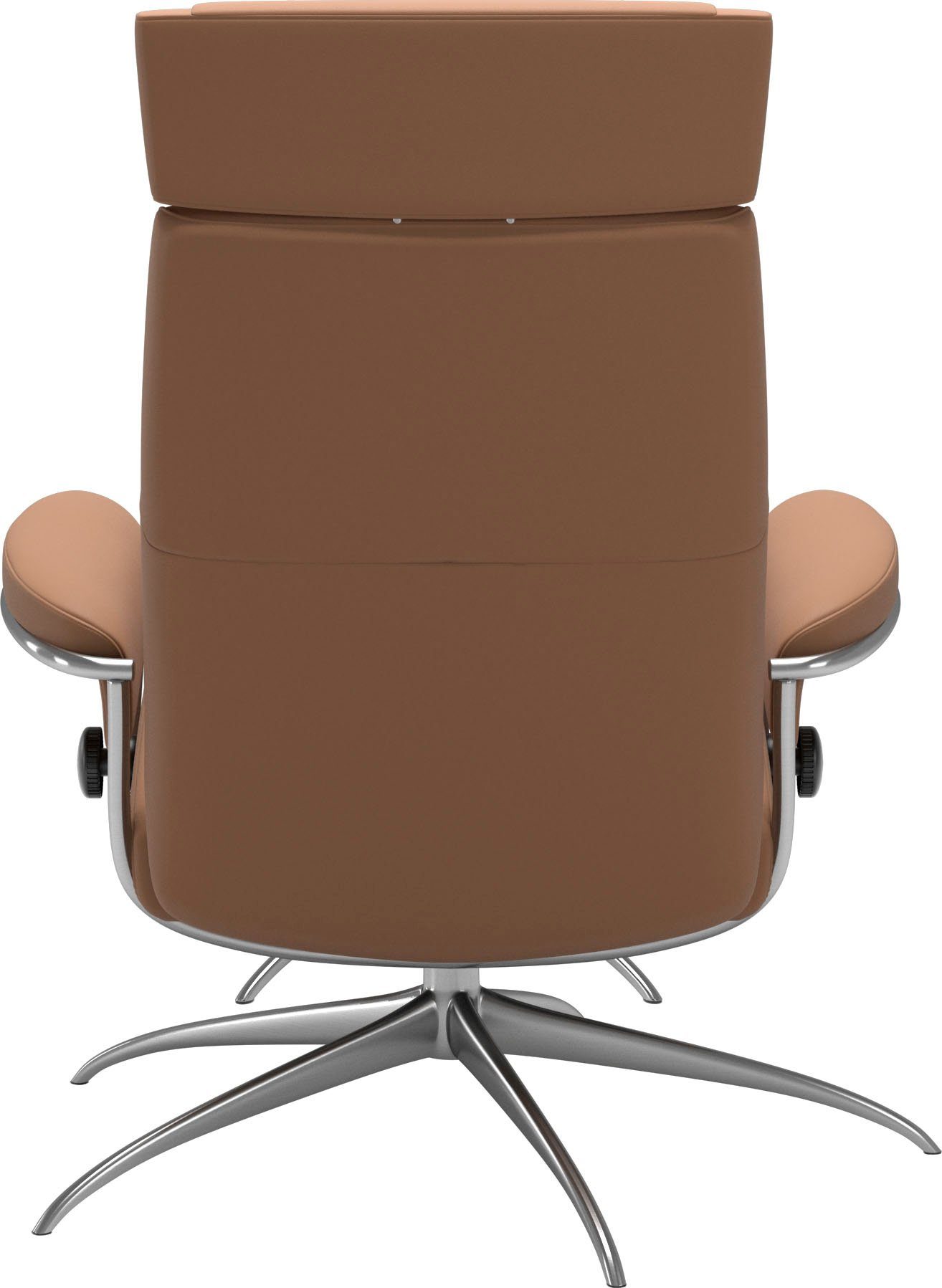 Stressless® Relaxsessel Paris (Set, Relaxsessel mit Hocker), mit Hocker, Low Back mit Kopfstütze, mit Star Base, Gestell Chrom