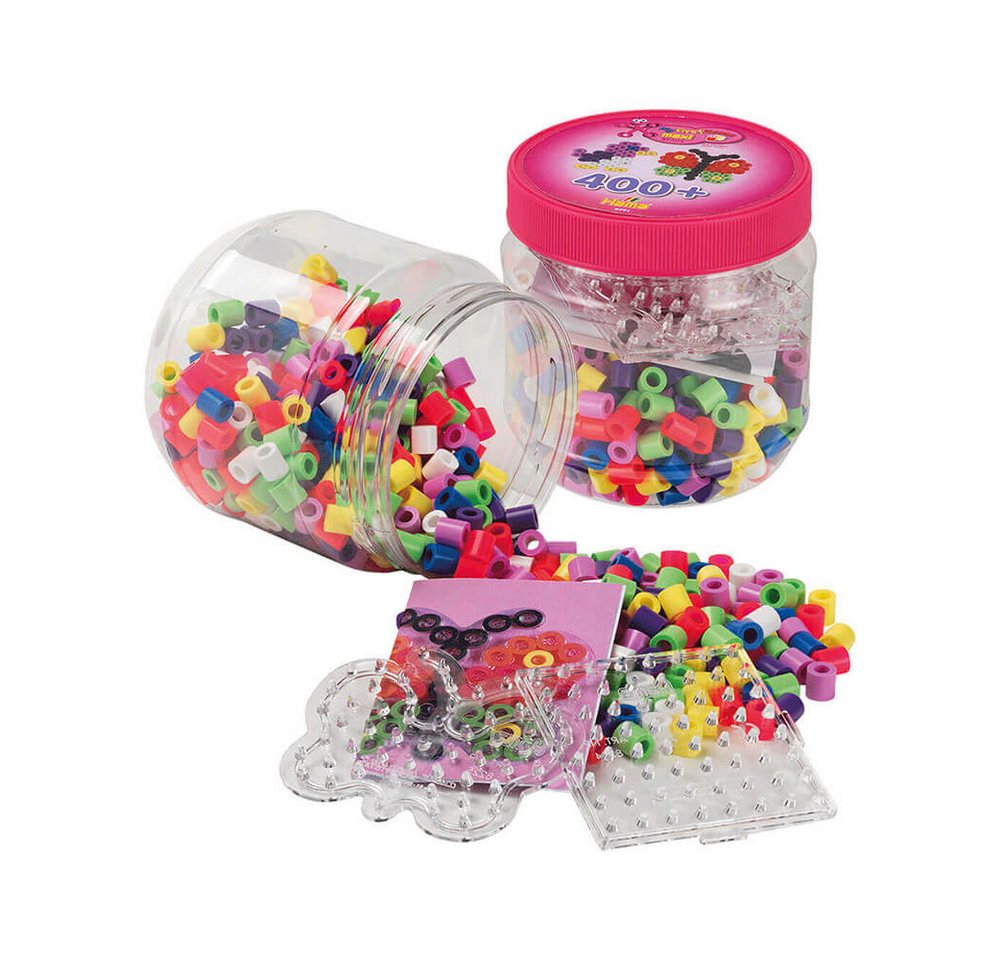 Thumbnail - Hama Bügelperlen Hama Dose mit 400 Maxi-Bügelperlen, Stiftplatte Quadrat, Schmetterling, (400-tlg)