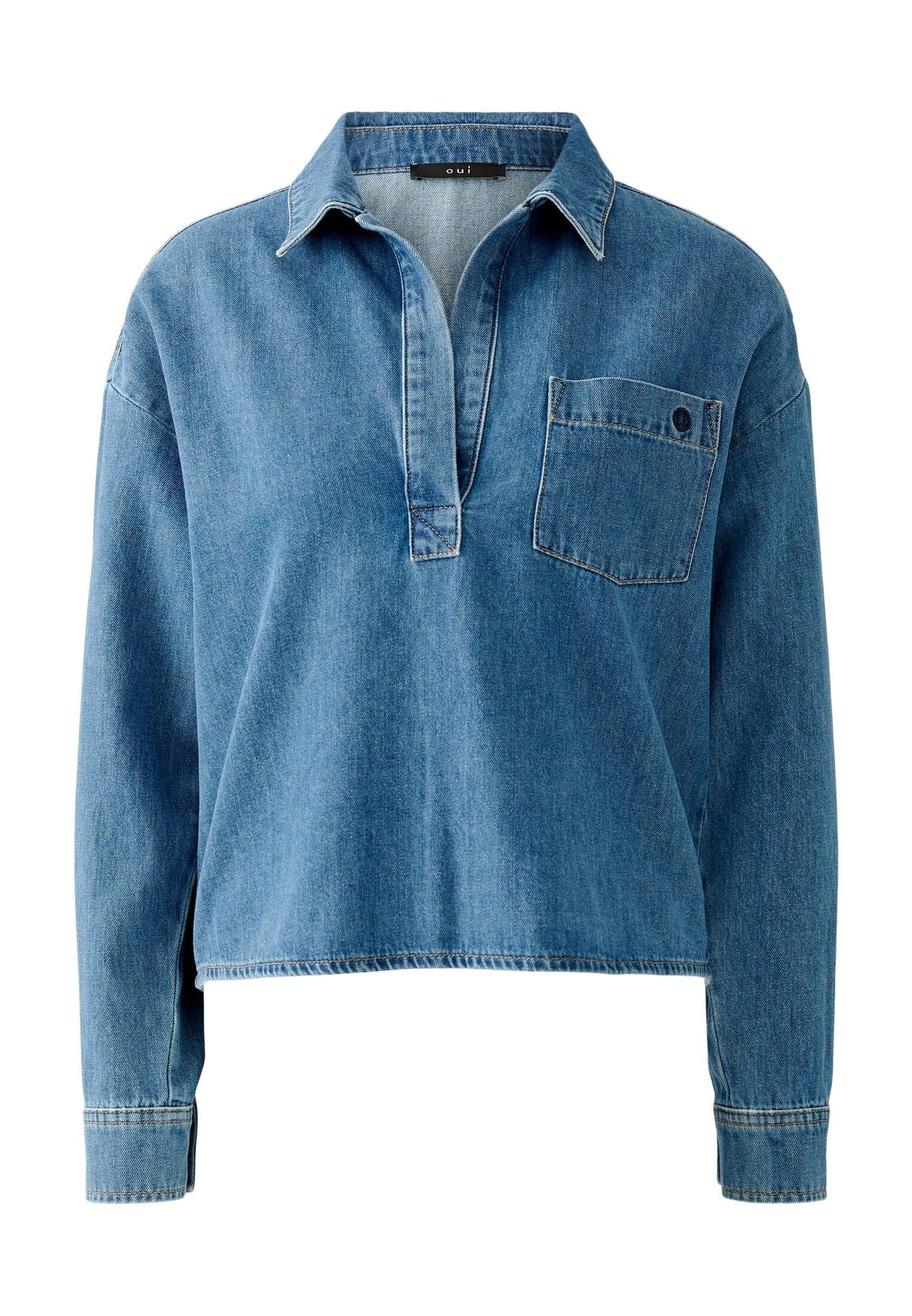 Langarmbluse Jeansbluse