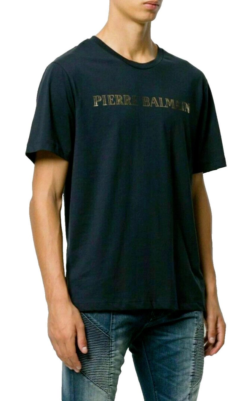 Balmain T-Shirt PIERRE BALMAIN T-shirt Logo Baumwolle Shirt