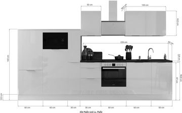 RESPEKTA Küche Elisabeth, vormontiert, inkl. E-Geräte, Breite 370 cm