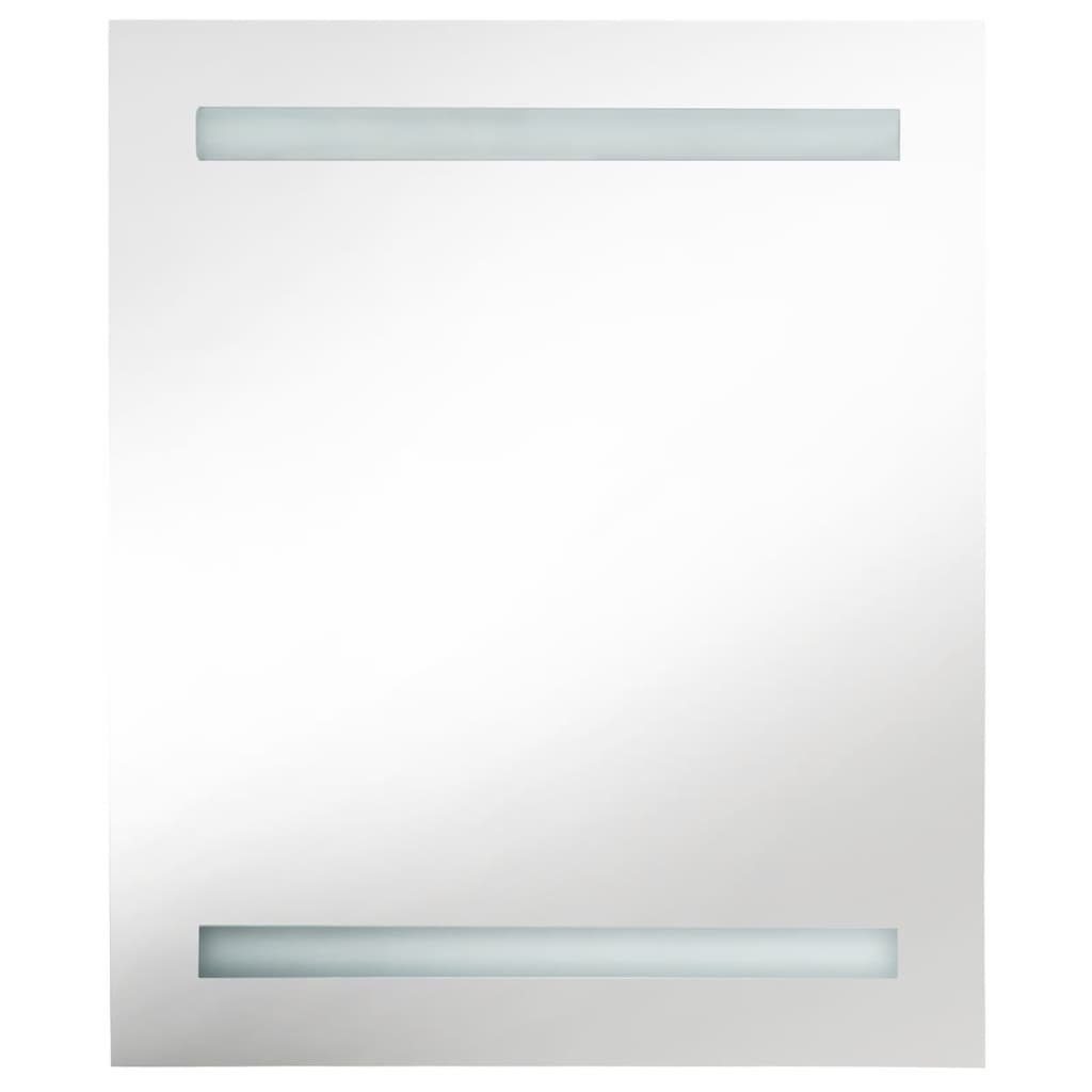 vidaXL Badezimmerspiegelschrank LED-Bad-Spiegelschrank Glänzendes Schwarz cm 50x14x60 (1-St) Hochglanz-Schwarz