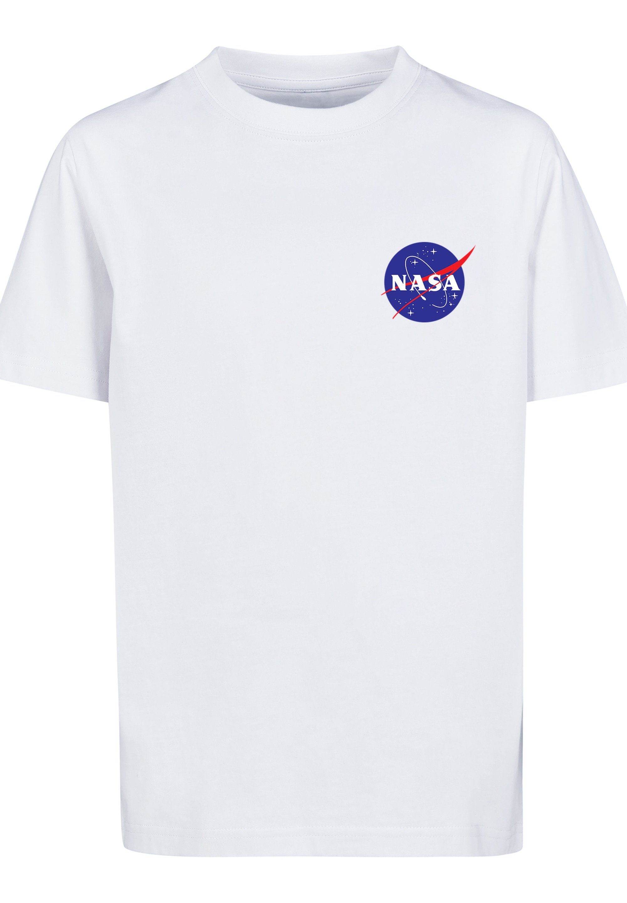 Merch,Jungen,Mädchen,Bedruckt Logo Unisex NASA White Insignia F4NT4STIC T-Shirt Chest Classic Kinder,Premium