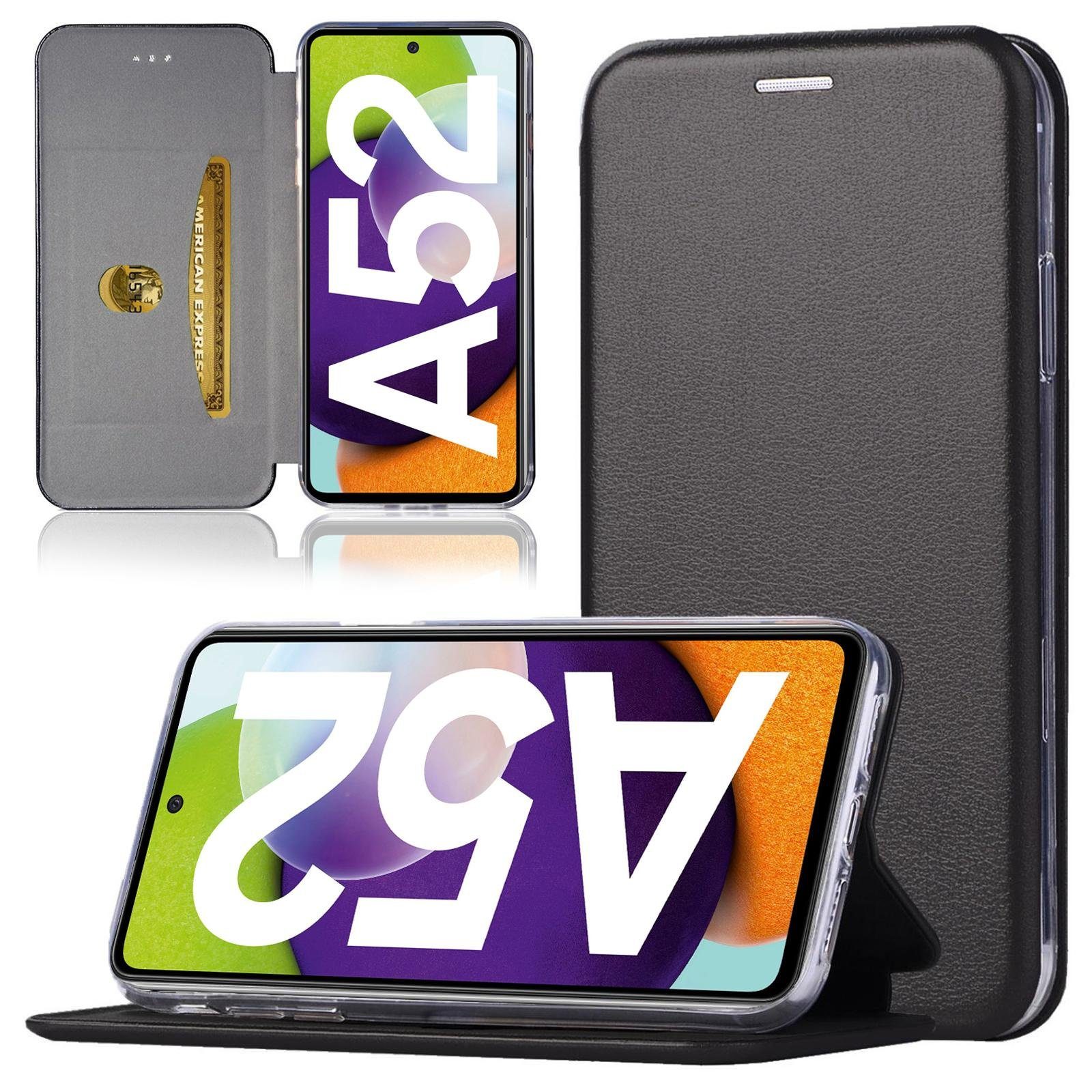 Numerva Handyhülle Hardcover Etui Schutz Hülle für Samsung Galaxy A52 / A52 5G, Flip Cover Hard Case Etui