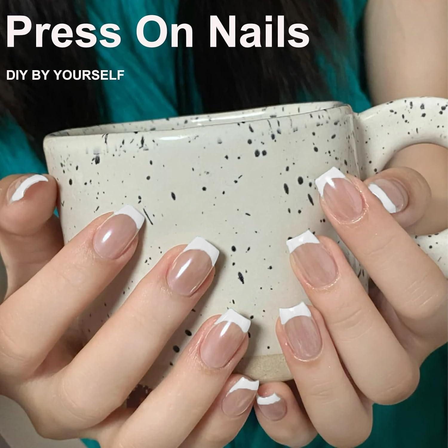 LuxusKollektion Kunstfingernägel Falsche Nägel Press On Nails 240 Stück Short French-Short Ballerina – Bild 3 von 5