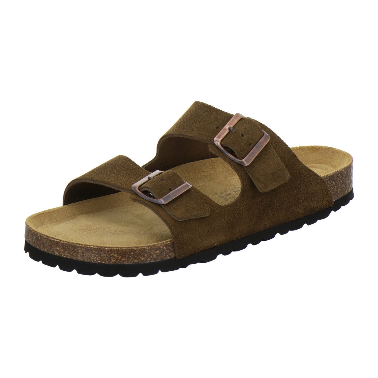 AFS-Schuhe Herren Zweischnaller Pantolette aus Veloursleder mit Fußbett, Made in Germany