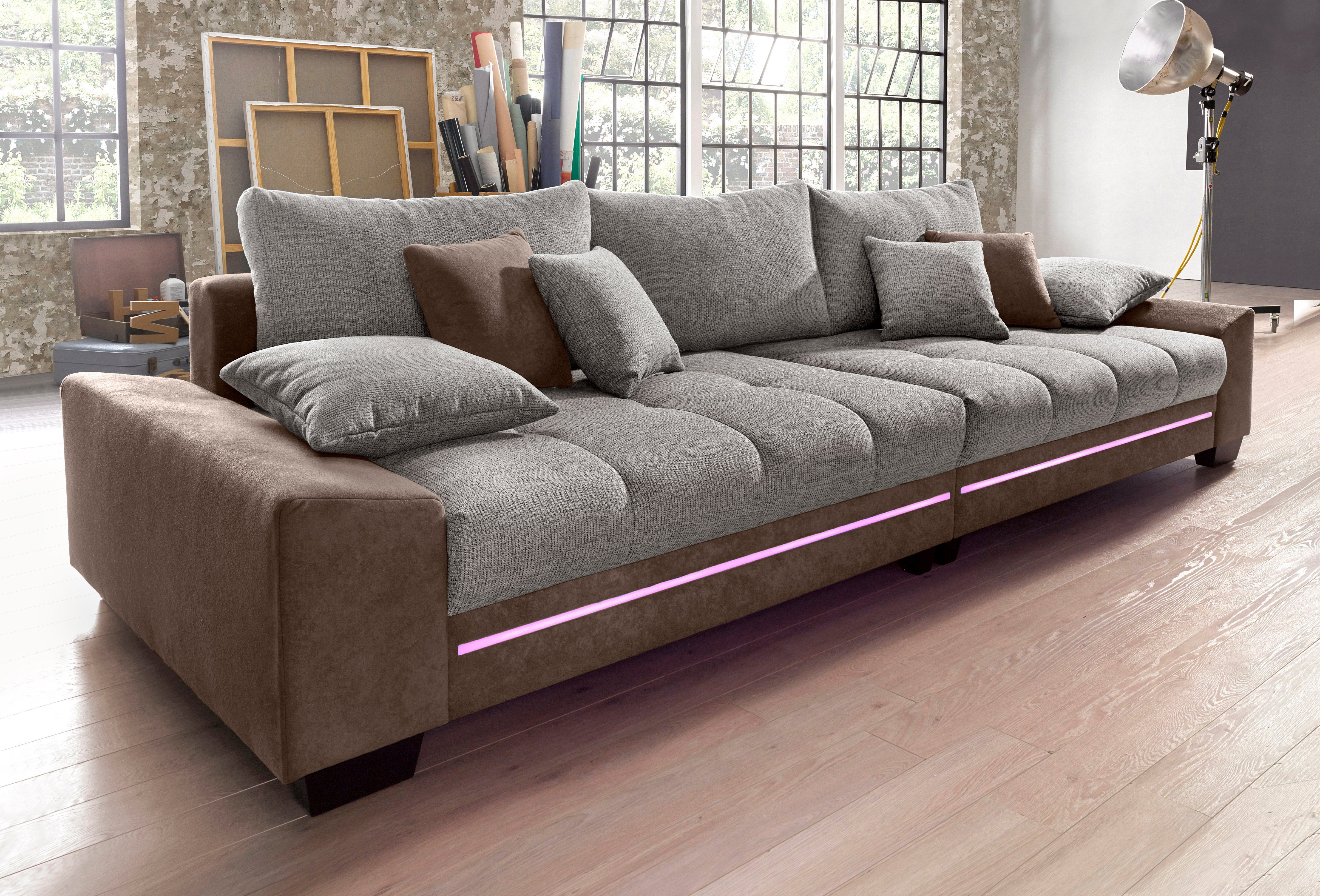Mr. Couch Big-Sofa »Nikita«, wahlweise mit Kaltschaum (140kg  Belastung/Sitz) und Bluetooth-Sound