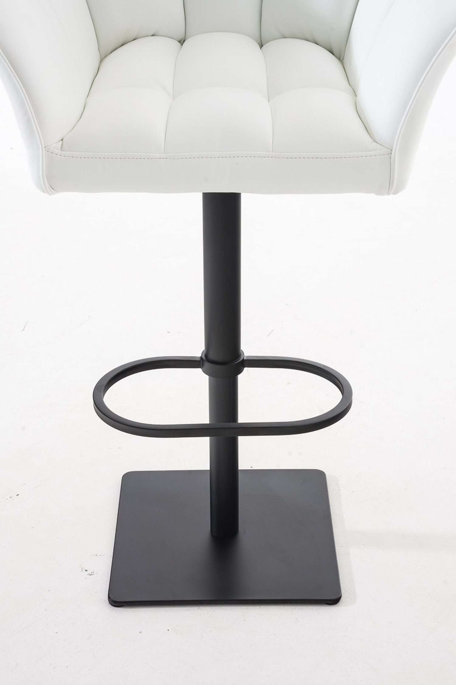 (mit und Weiß matt schwarz - Küche), - & drehbar Fußstütze - Barhocker Hocker Sitzfläche: Metall Damaso TPFLiving Theke für Rückenlehne Kunstleder 360°