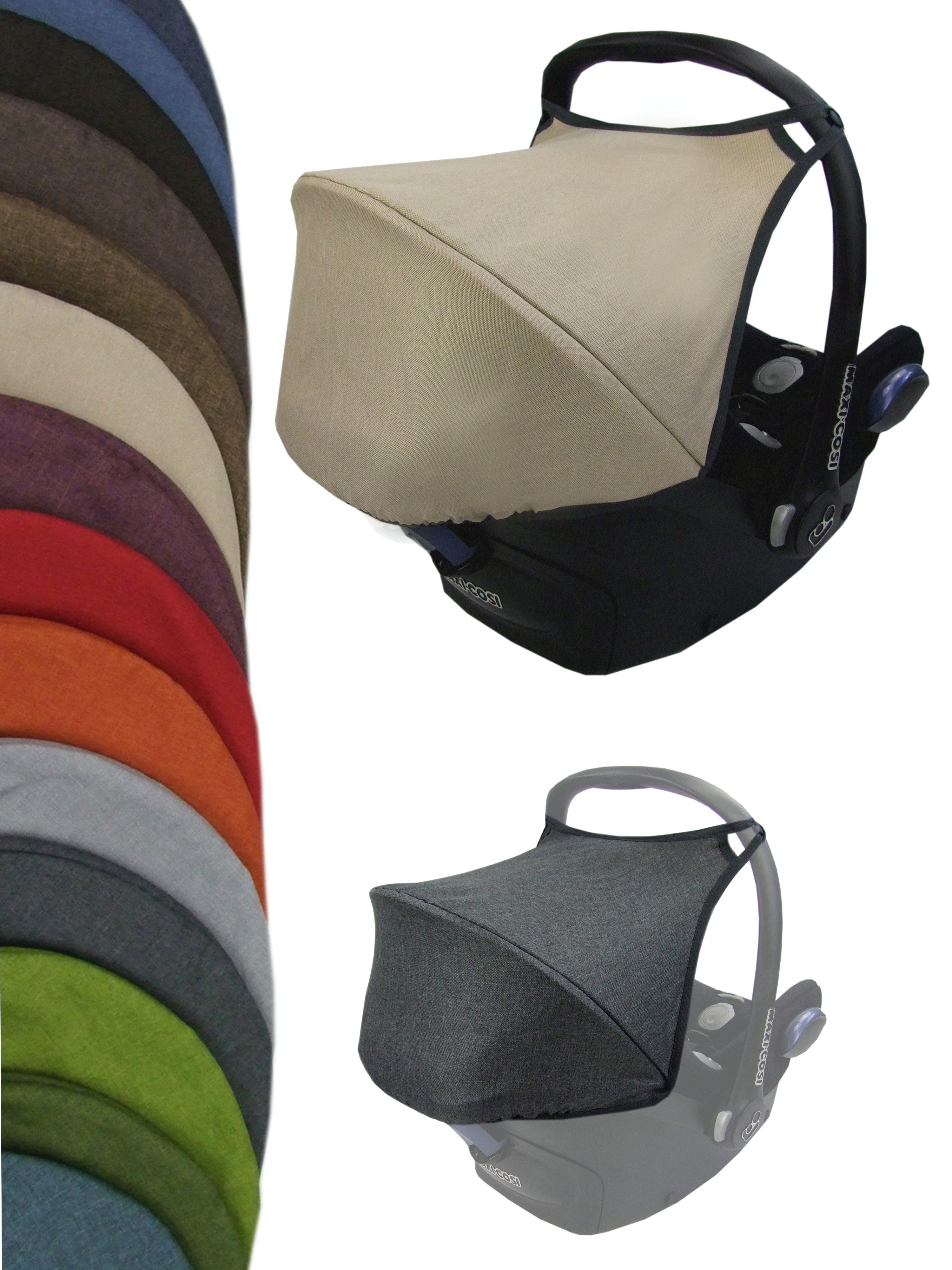 BambiniWelt by Rafael K. Babyschale Sonnenverdeck für Babyschale kompatibel mit Maxi Cosi Cabrio-Fix + GP, ab: 0+, bis: 14 Monate