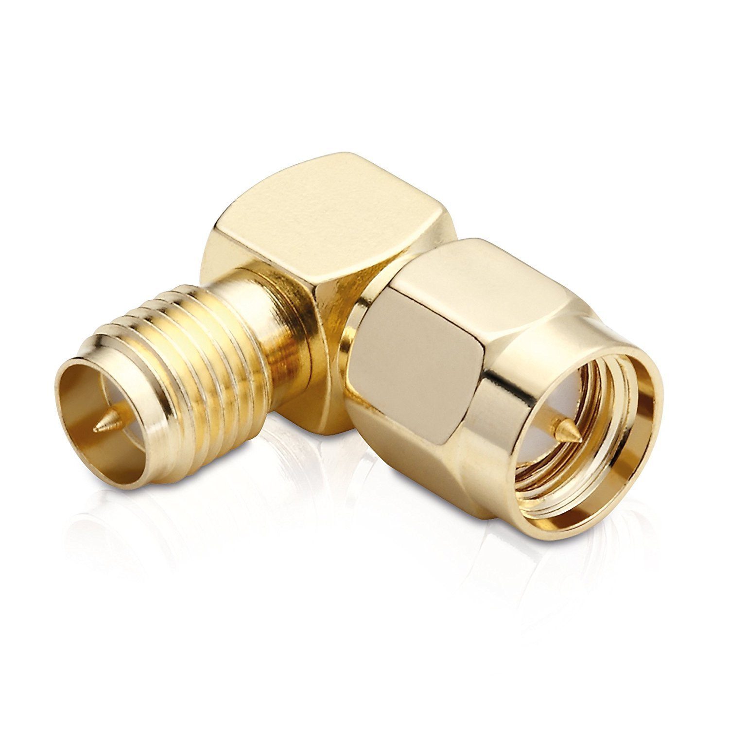 Pin) Winkel-Adapter (mit 90° SMA conecto (mit RP-SMA auf SAT-Kabel Pin)