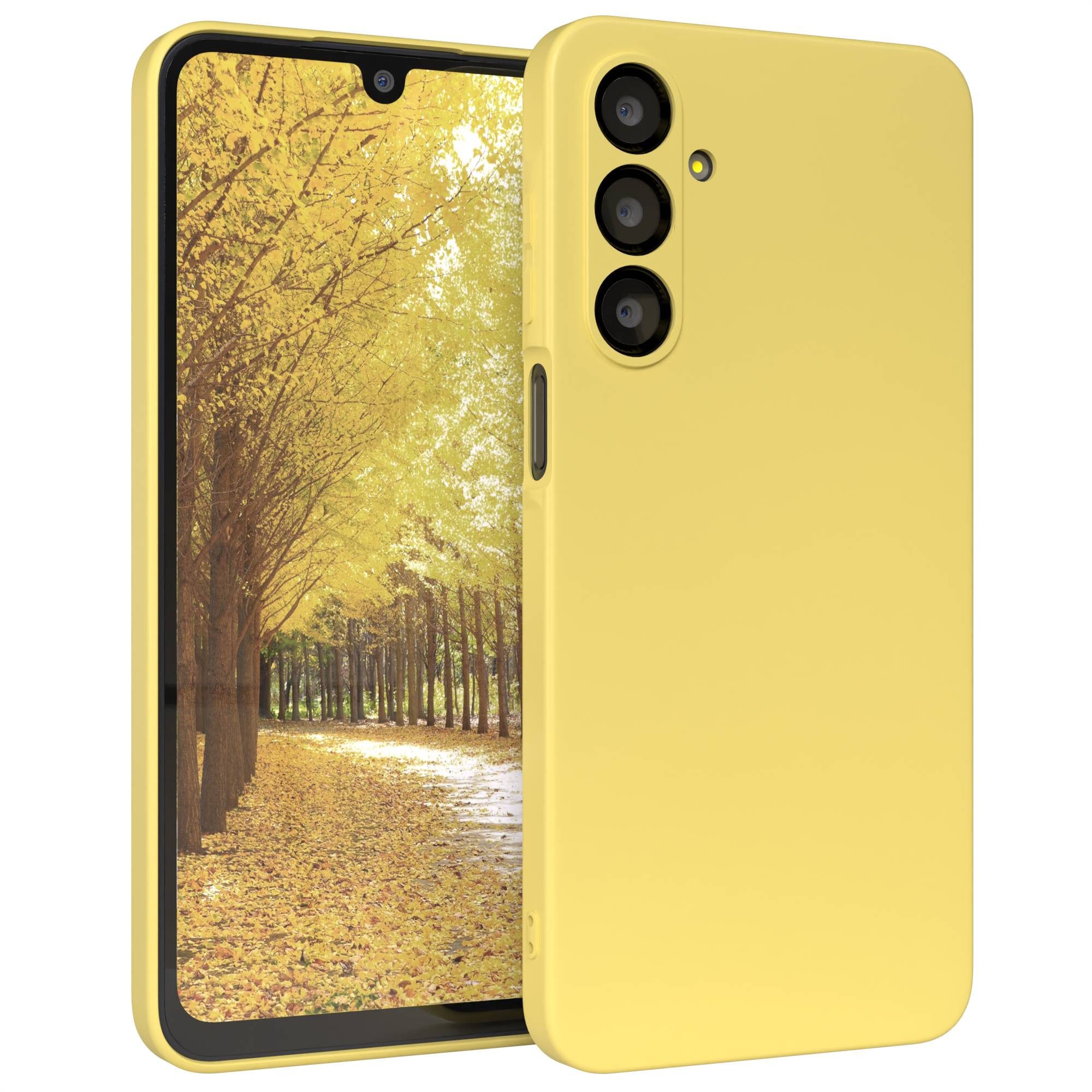 EAZY CASE Handyhülle für Samsung Galaxy A16 Hülle Silikon 6,7 Zoll, Handy Softcase stoßfest Hülle mit Kameraschutz Bumper Tpuhülle Gelb