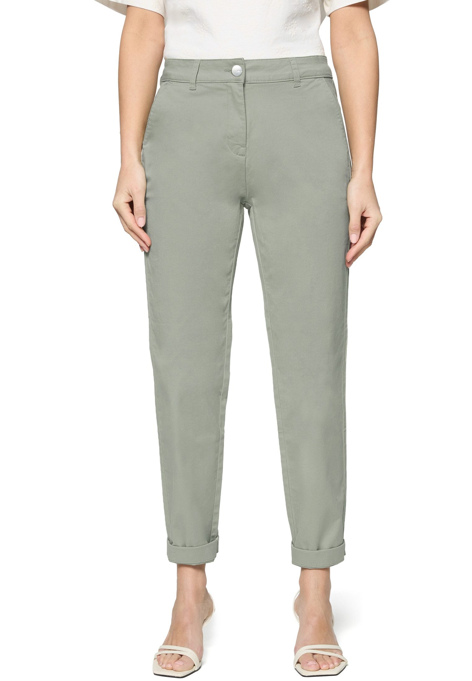 Zero Stoffhose Damen mit Stretch 28 Inch Plain/ ohne Details