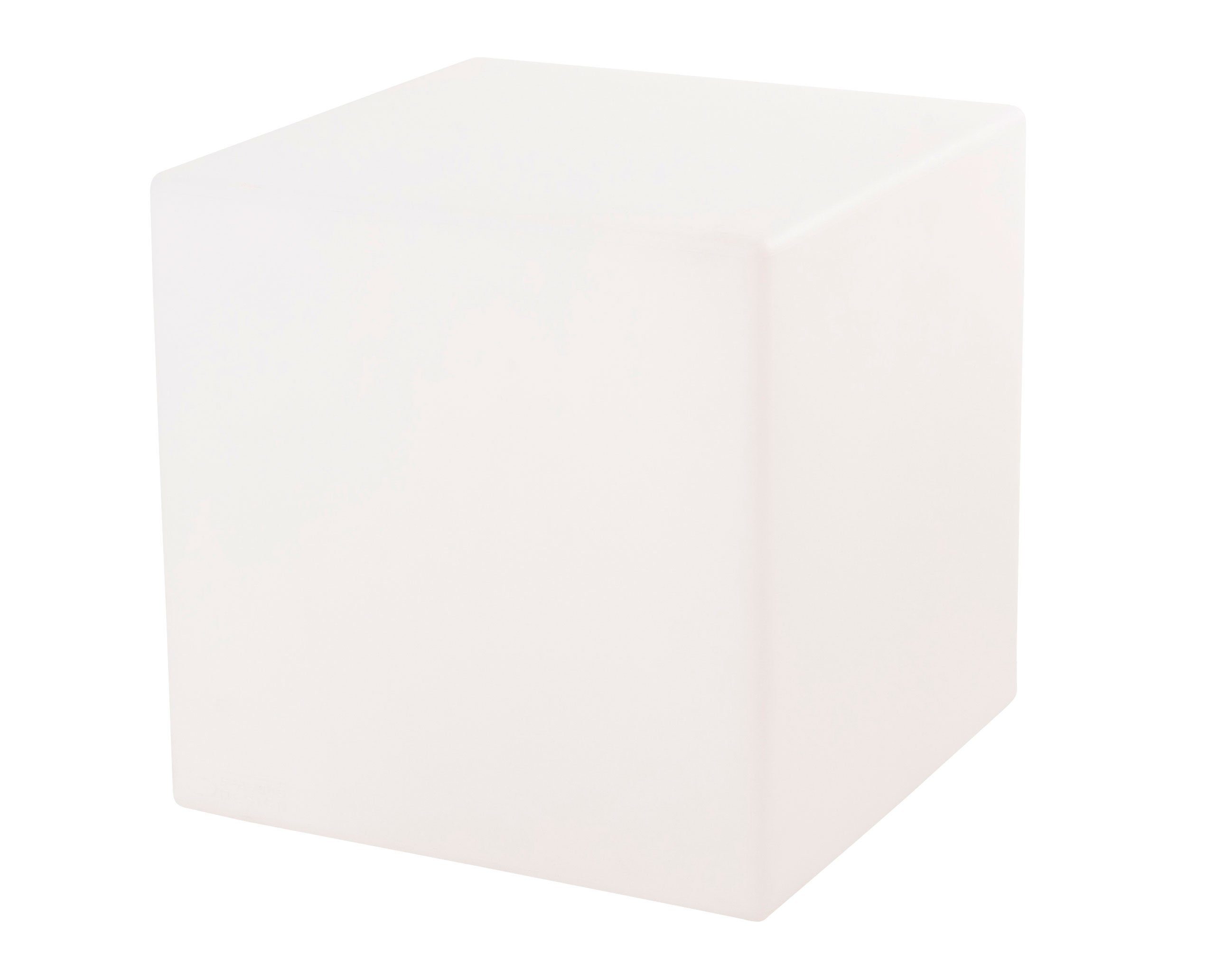 33 seasons design weiß Warmweiß, LED Cube, WW, LED für In- Shining Outdoor und cm Würfel LED wechselbar, White 8