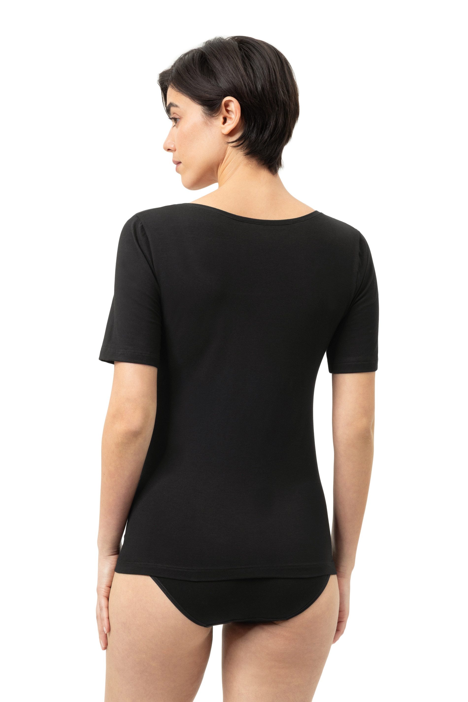 Mey Kurzarmshirt SUPERFINE ORGANIC Rundhals, schmale Passform, Halbarm – Bild 4 von 5