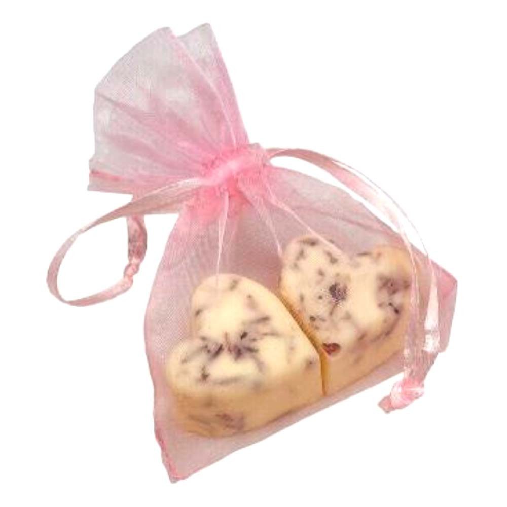 Ecoworld Feste Duschseife Badeherzen - Schwarze Rose 2x15g