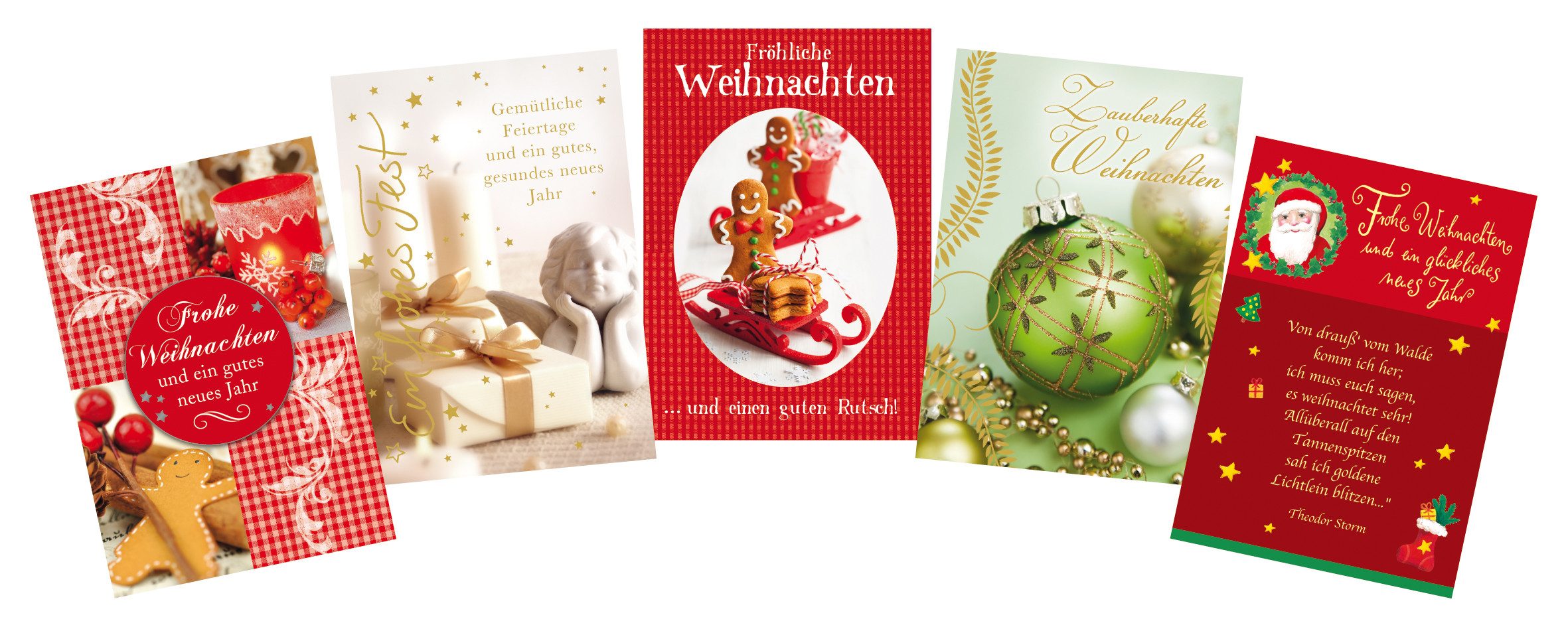 Grußkarten Weihnachten - Grußkarten-Packung – 6 Karten im Format 11,6 x 16,6