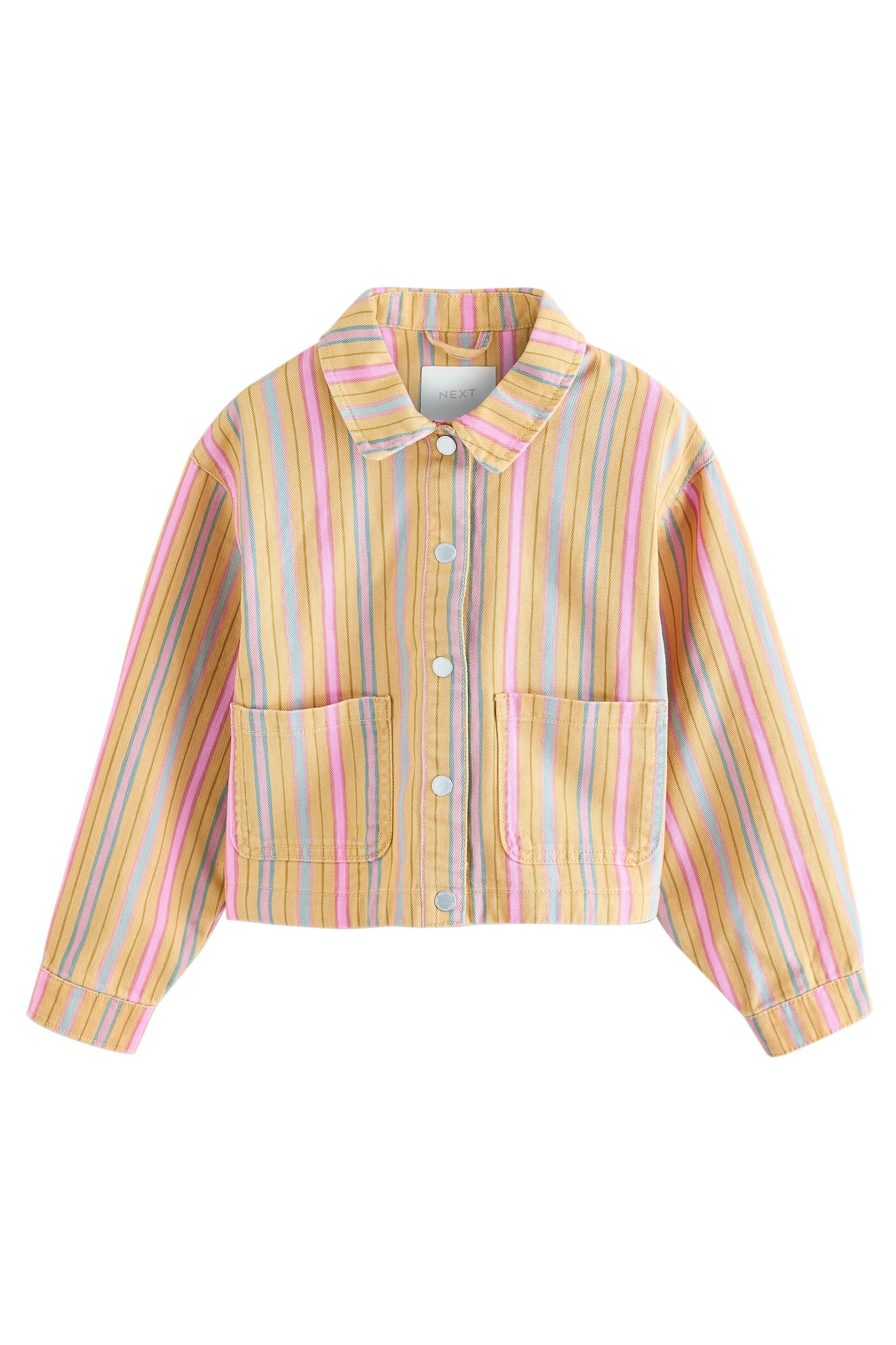 Hemdjacke Gestreifte Hemdjacke aus 100 % Baumwolle