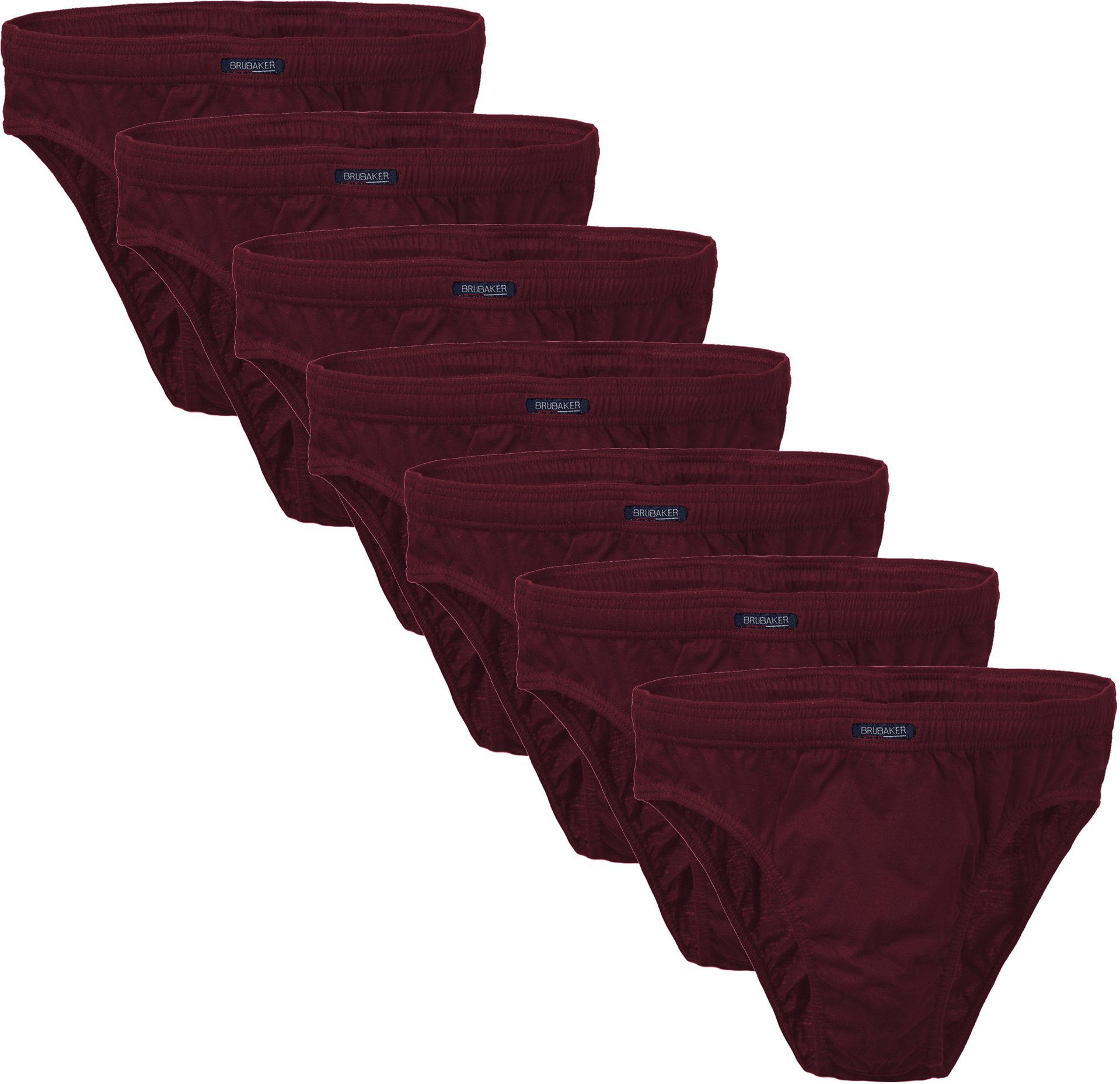 BRUBAKER Slip Herren Unterhose aus Baumwolle (Spar-Pack, 7-St., 7er-Pack) Großpackung Männer Unterwäsche, sehr bequeme Passform