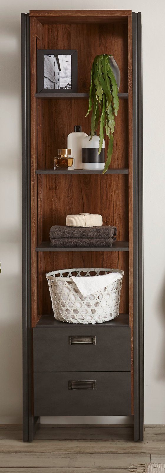 Furn.Design Badregal Auburn, Badschrank in Eiche günstig online kaufen