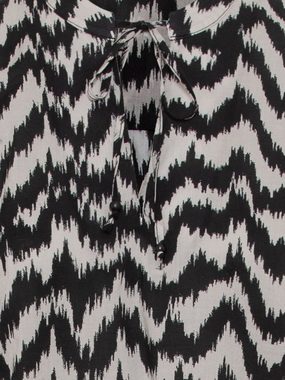 Olsen Langarmbluse mit Zebra-Print und Stickerei