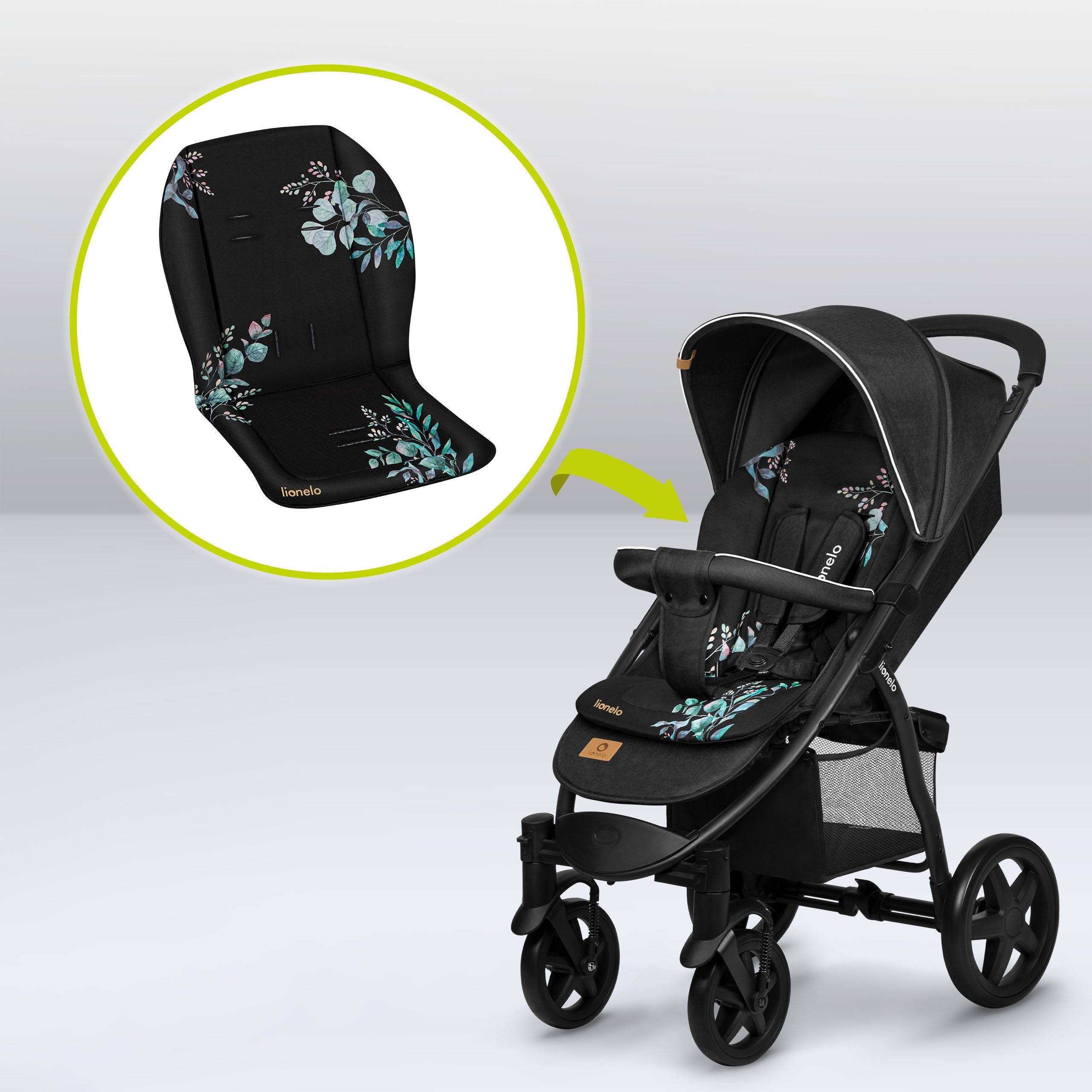 lionelo Kinderwagen-Sitzauflage SEATLINER, Universaleinsatz für die meisten Kinderwagen