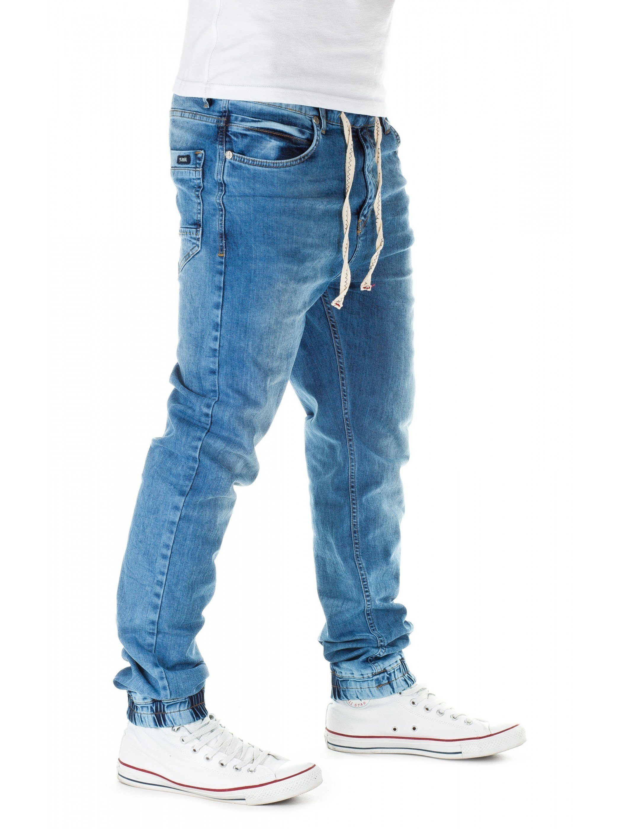 Yazubi Straight-Jeans Jeans in Sweatpants-Look Ash