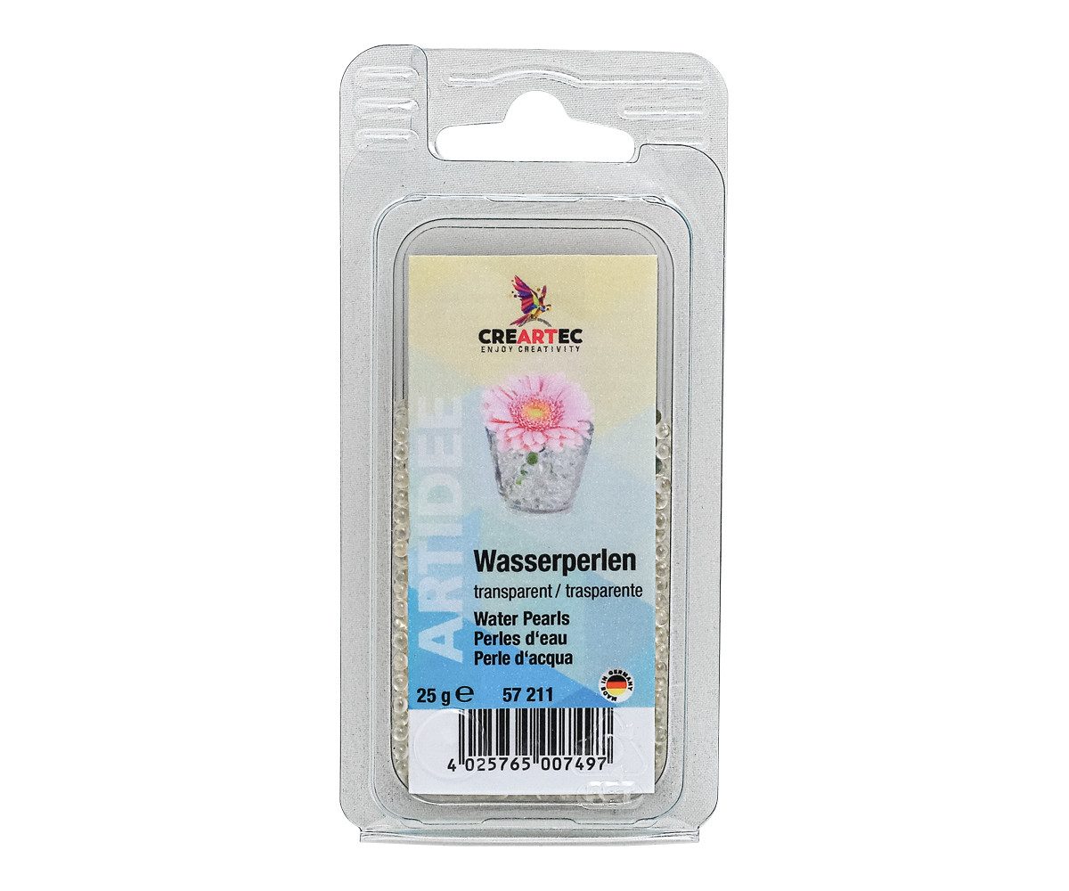 CREARTEC Bastelperlen Wasserperlen - 25g - Transparente Perlen, zum Bewässern, Dekorieren und vielem mehr - Made in Germany