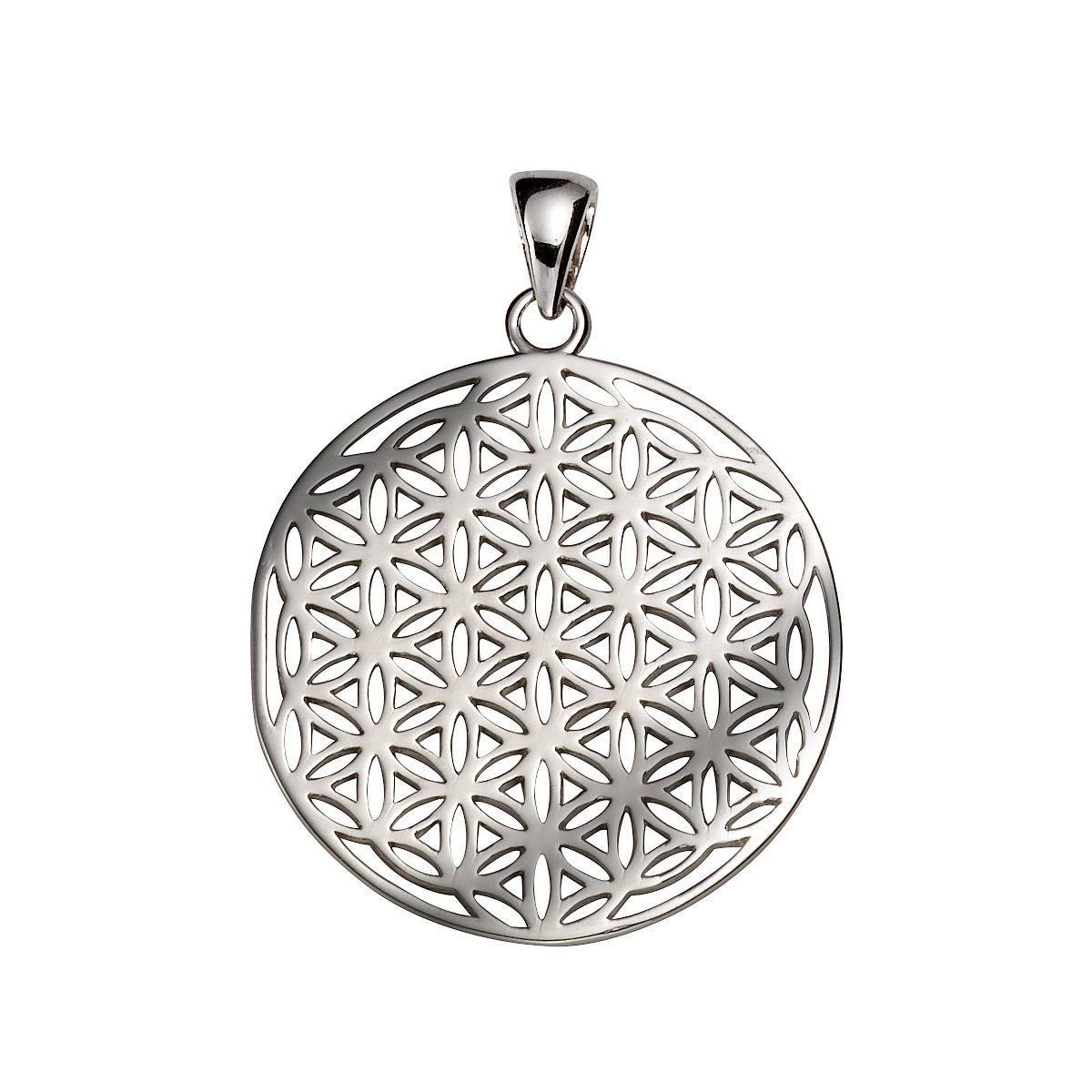 Vivance Kettenanhänger 925 Sterling Silber rhodiniert Blume des Lebens