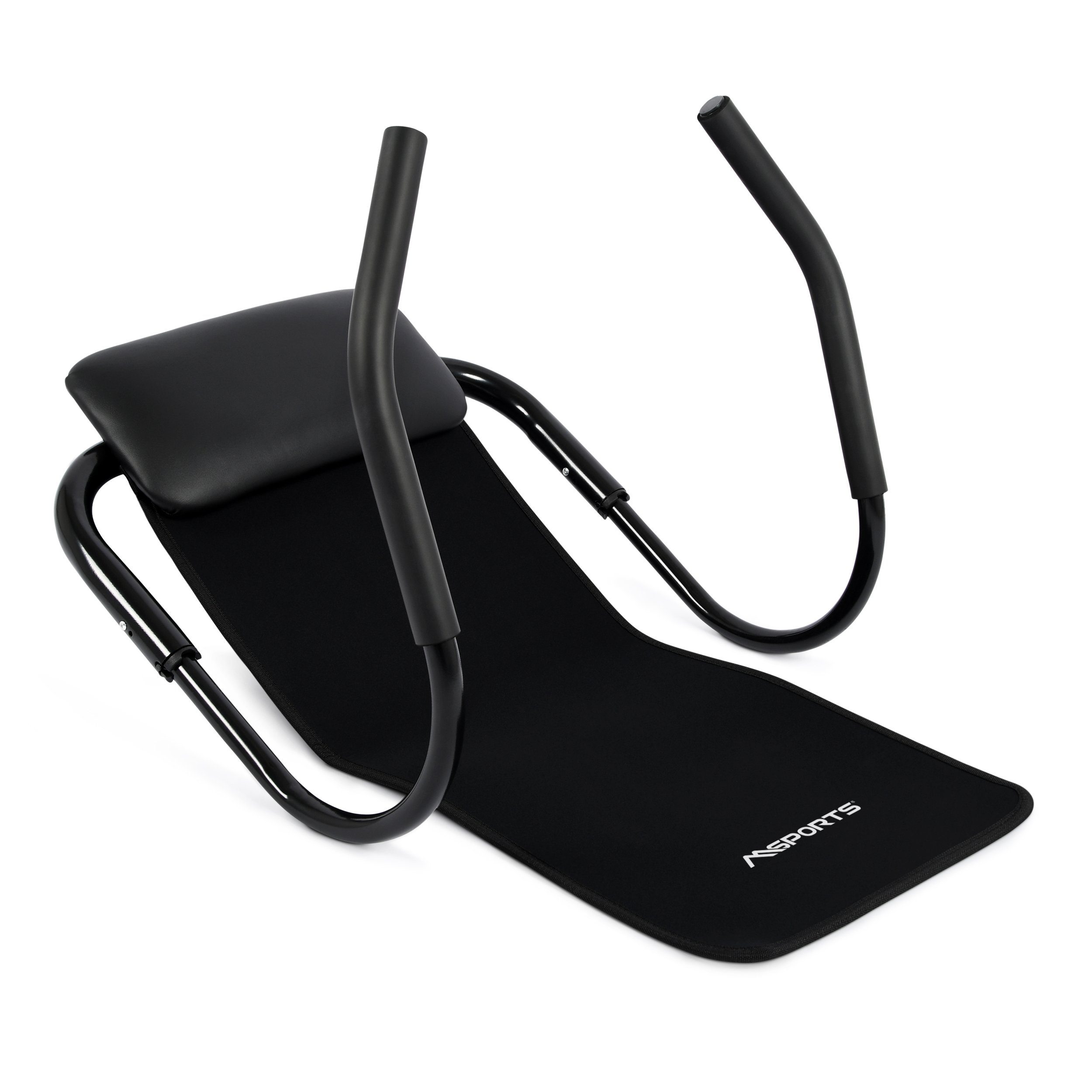 MSports® Bauchtrainer AB Roller - Bauchtrainer, Bauchroller mit Kopfstütze & Matte