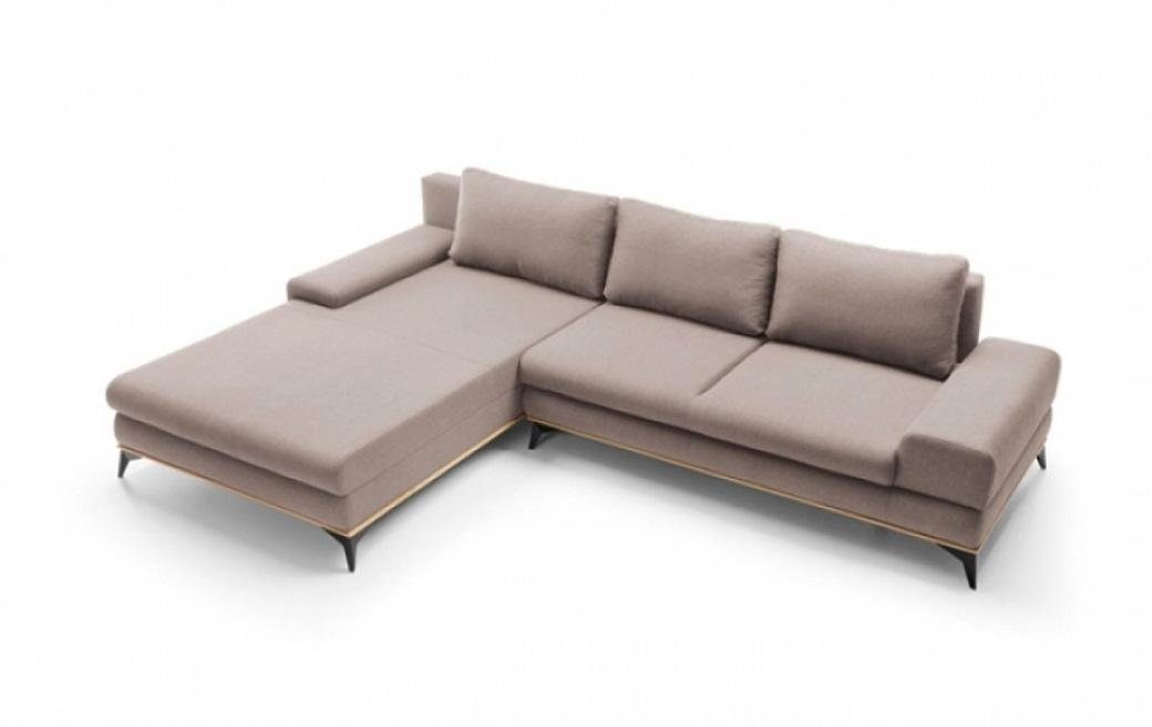 Möbel, Ecksofa Made Teile, Ecksofa Couch L 2 Sofa JVmoebel Stoffsofa Form in Wohnzimmer Grau Europe