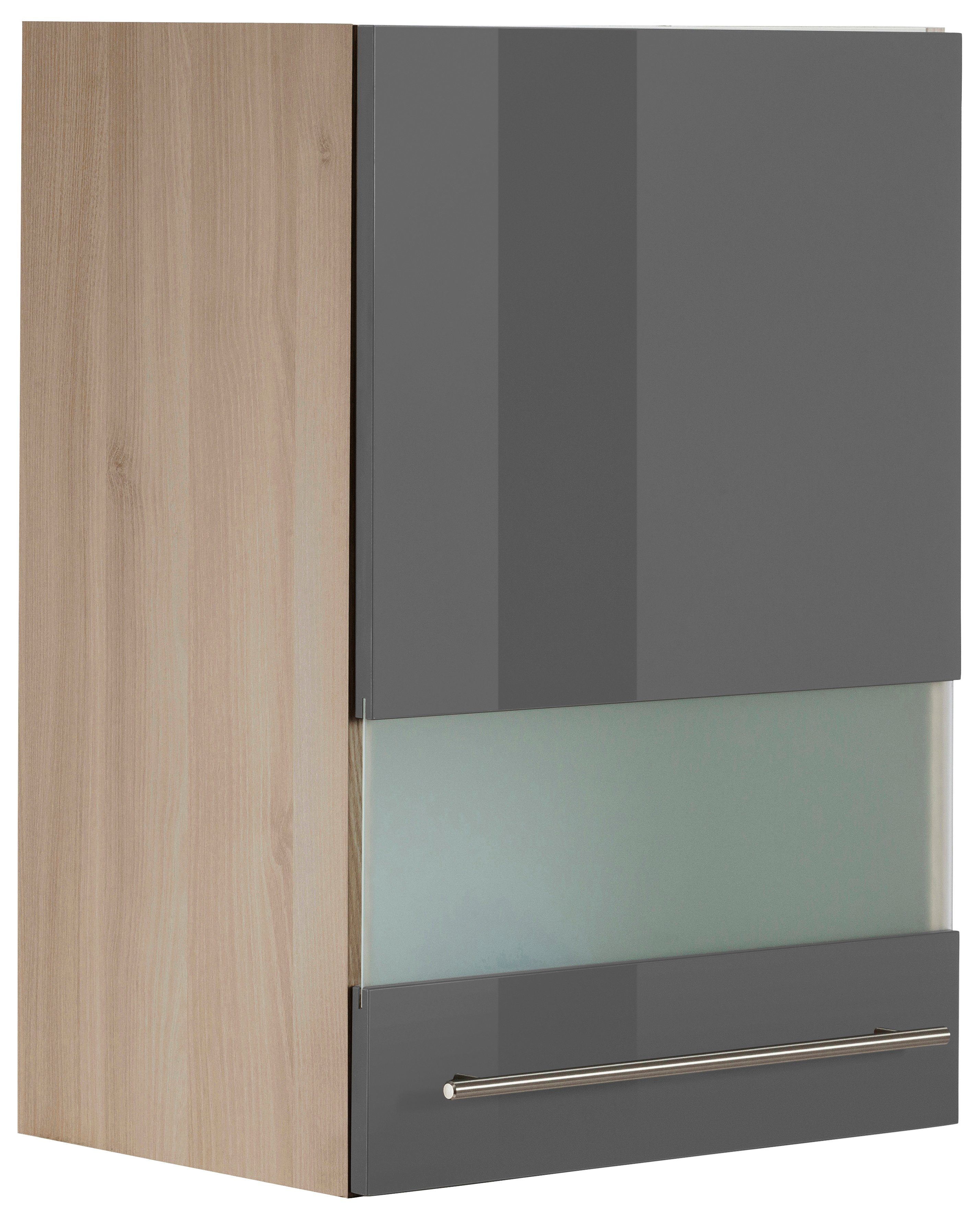 OPTIFIT Glashängeschrank Bern Breite 50 cm, Front mit Milchglas-Einsatz, mit Metallgriff