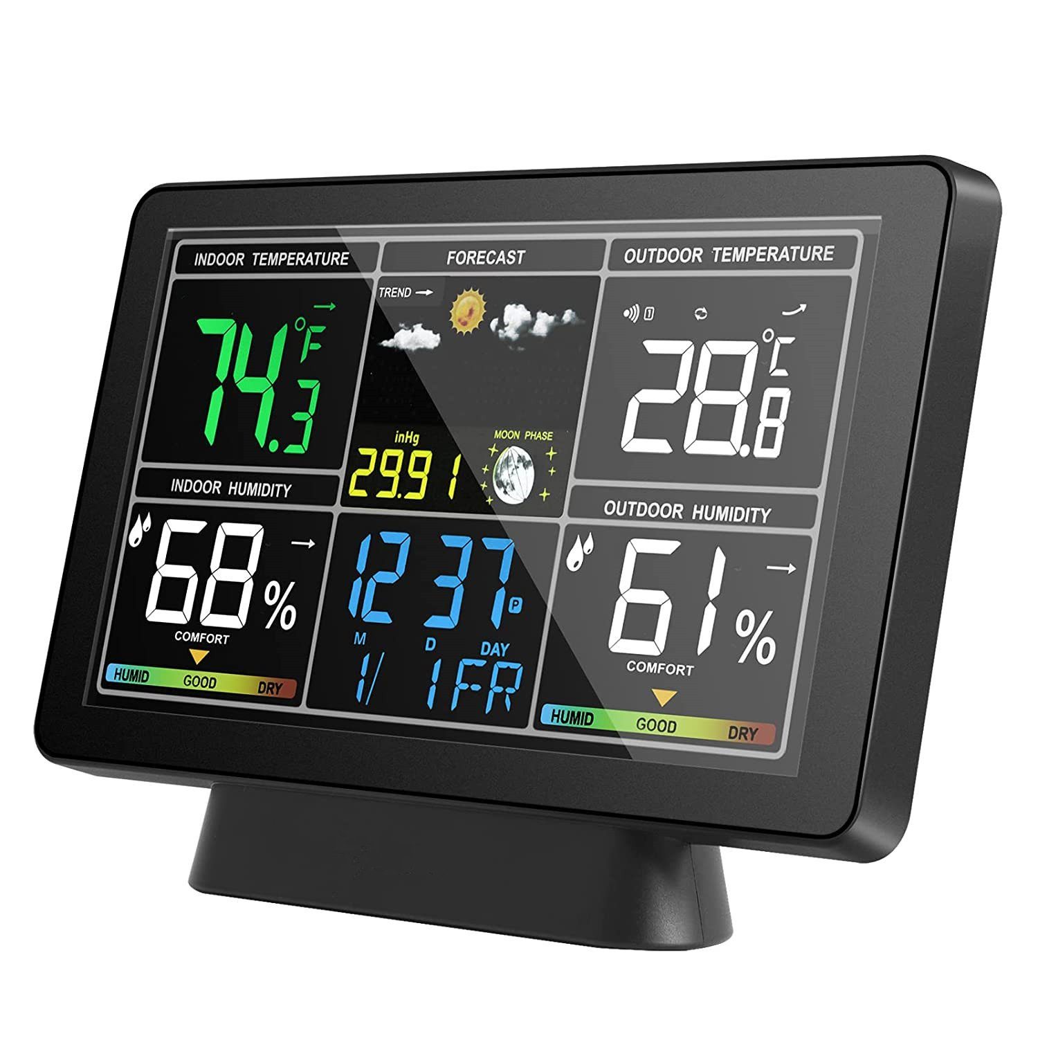 autolock Badethermometer 1pc, Wetterstation Wireless Thermometer,  Farbdisplay Wetterthermometer