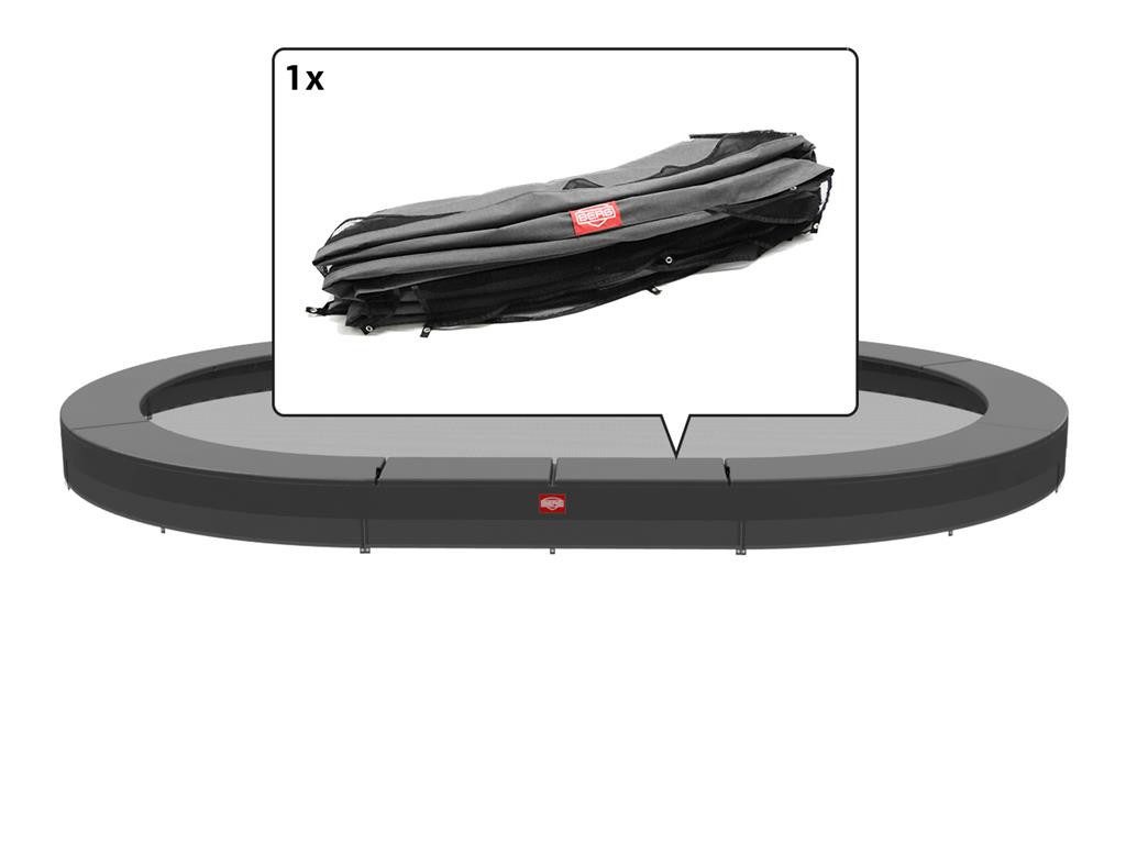 Trampolin-Randabdeckung Ersatzteil 520 cm oval grau - Grand Champion InGround Federabdeckung