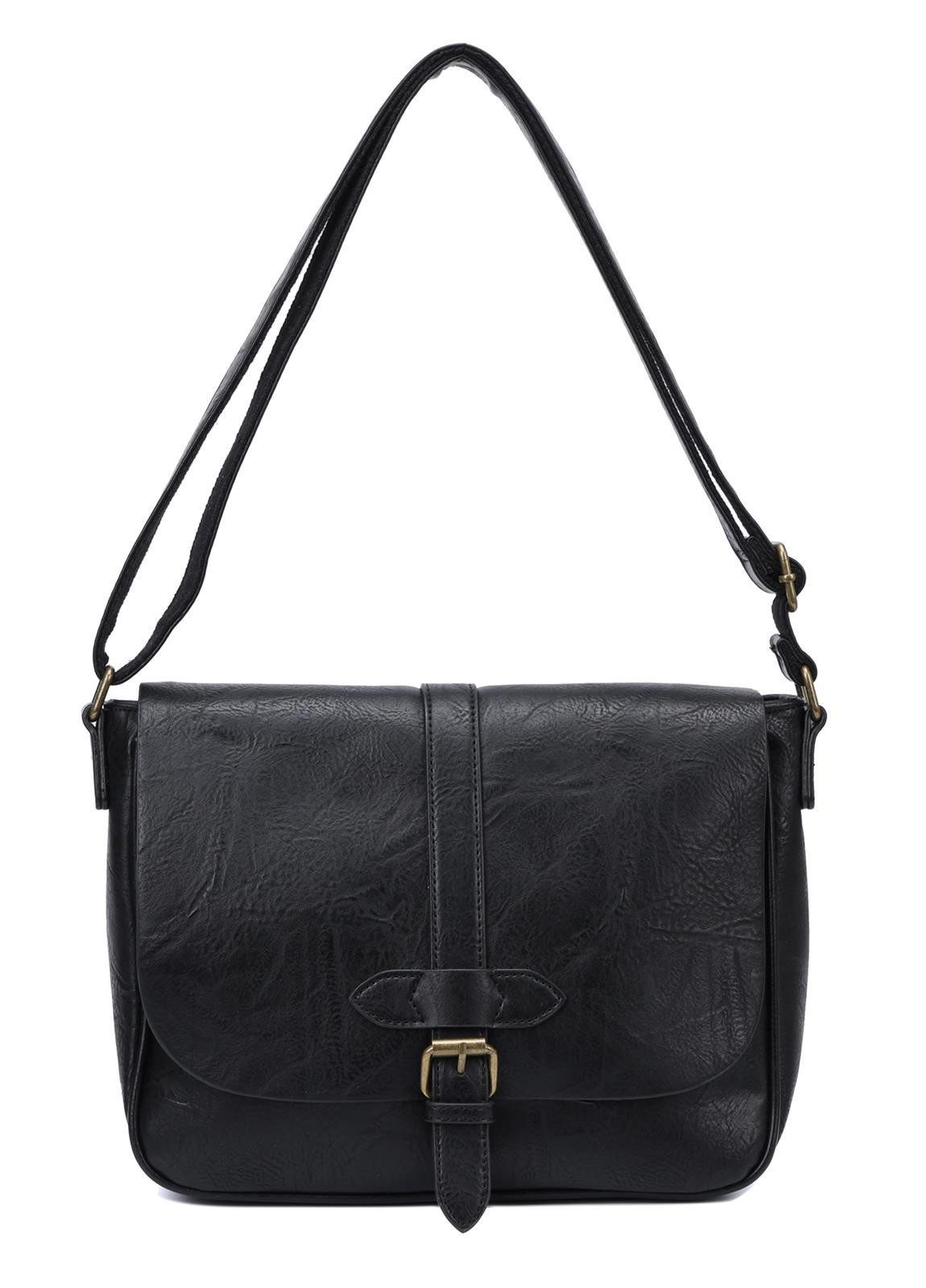 ITALYSHOP24 Schultertasche Damen Tasche Messenger Crossbody Überschlagtasch günstig online kaufen