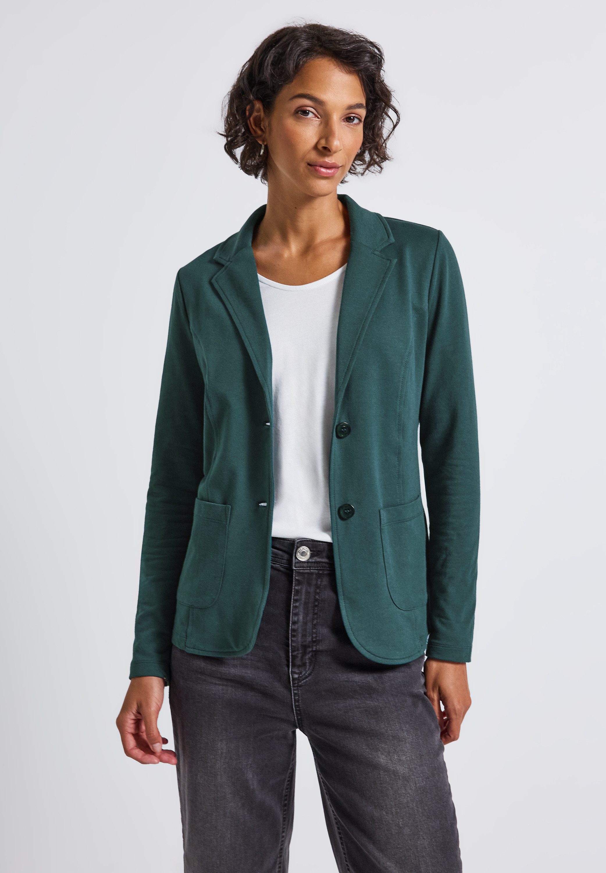 STREET ONE Kurzblazer aus Baumwolle mit Stretchanteil