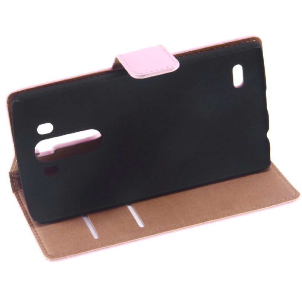 Handytasche Lederhülle Handyhülle für LG G3 Pink Schutz Case 4250710554034 (Book Cover)