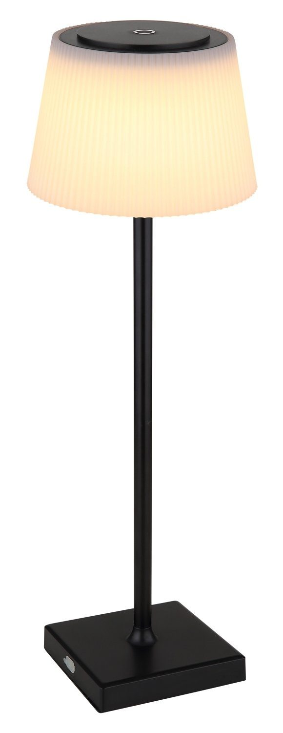 Globo LED Tischleuchte Tischlampe TROLLIS, der integriert, Neutralweiß, 1-flammig, LED IP44 H cm, Farbtemperatur, Metall, fest Kunststoff, Warmweiß, Akkubetrieben, Anpassung Spritzwassergeschützt Dimmfunktion, Schwarz, Weiß, 38