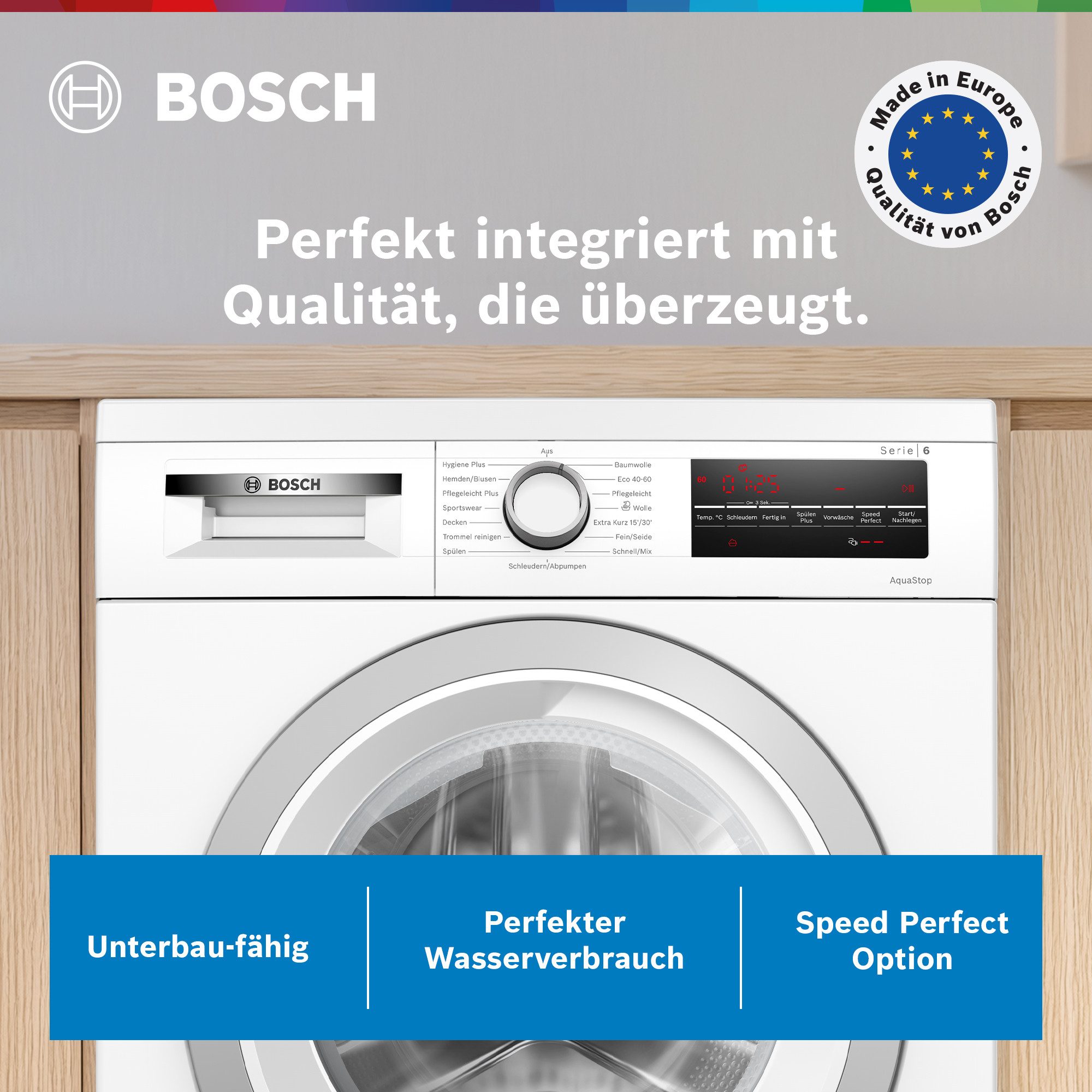BOSCH Waschmaschine Serie 6 WUU28T71, 8 kg, 1400 U/min