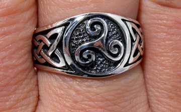 Kiss of Leather Silberring Ring Fingerring Triskele 925 Gr. 52-74 keltische Dreier Spirale