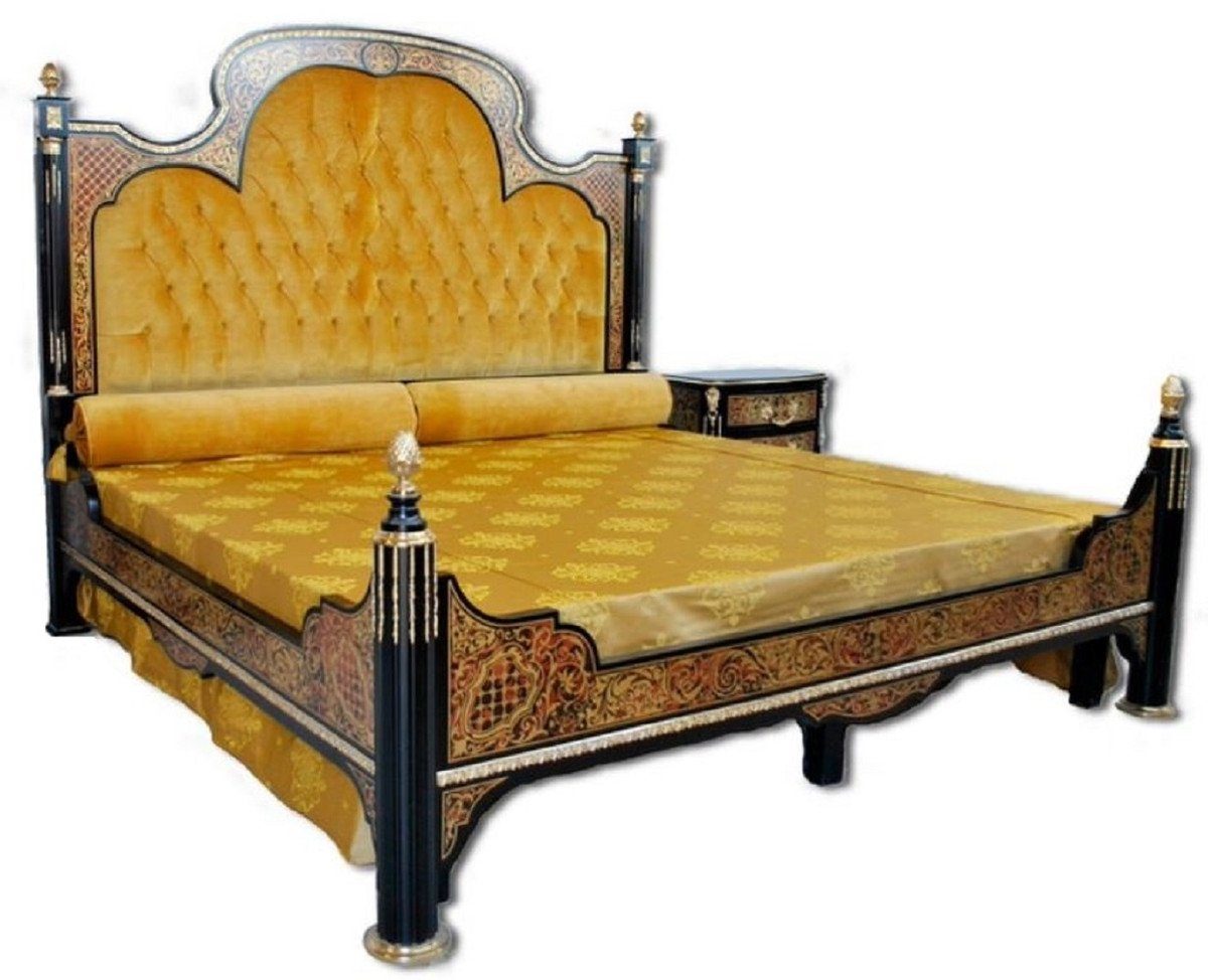 Casa Padrino Bett Boulle Doppelbett Schwarz günstig online kaufen
