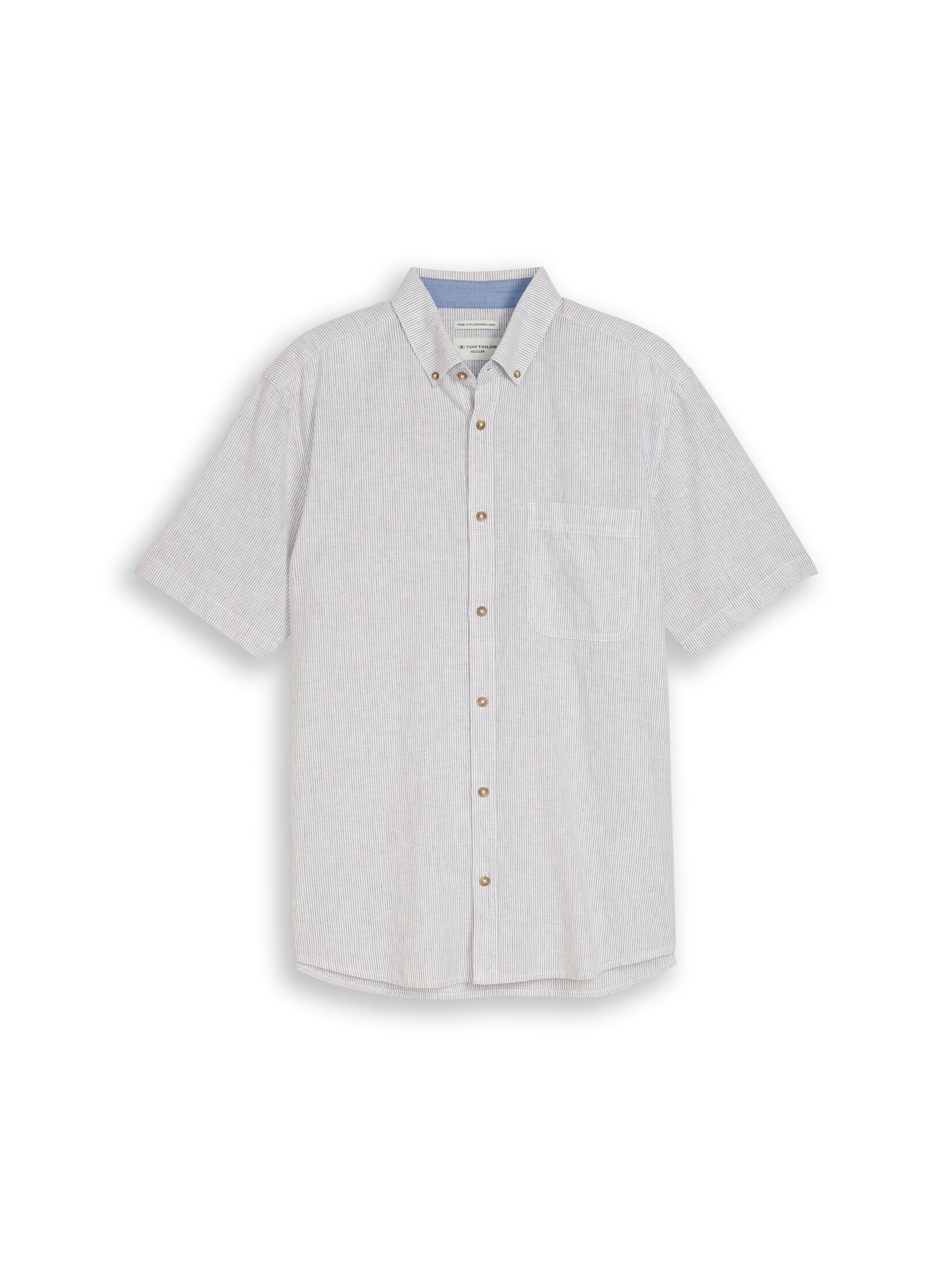 TOM TAILOR Kurzarmhemd Blusen & Shirts Regular Fit Kurzarmhemd mit Leinenanteil