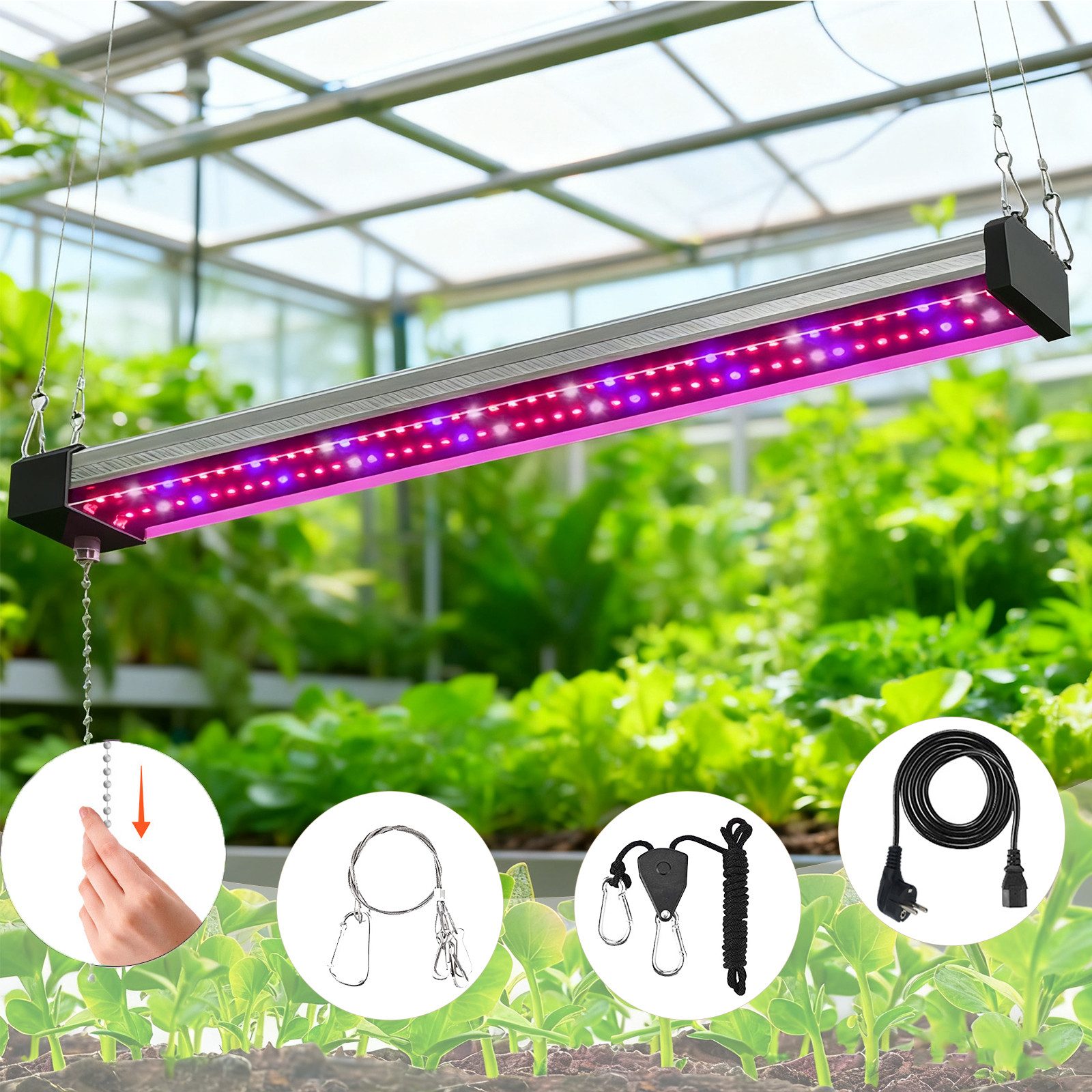 Laybasic Pflanzenlampe Vollspektrum Pflanzenlicht,Wachstumslampe Für Pflanzen Zimmerpflanzen, überwinterungslampe für zitruspflanzen